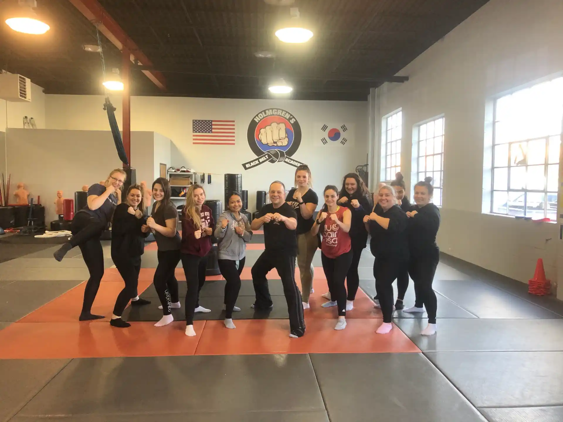 a group of people posing for a photo