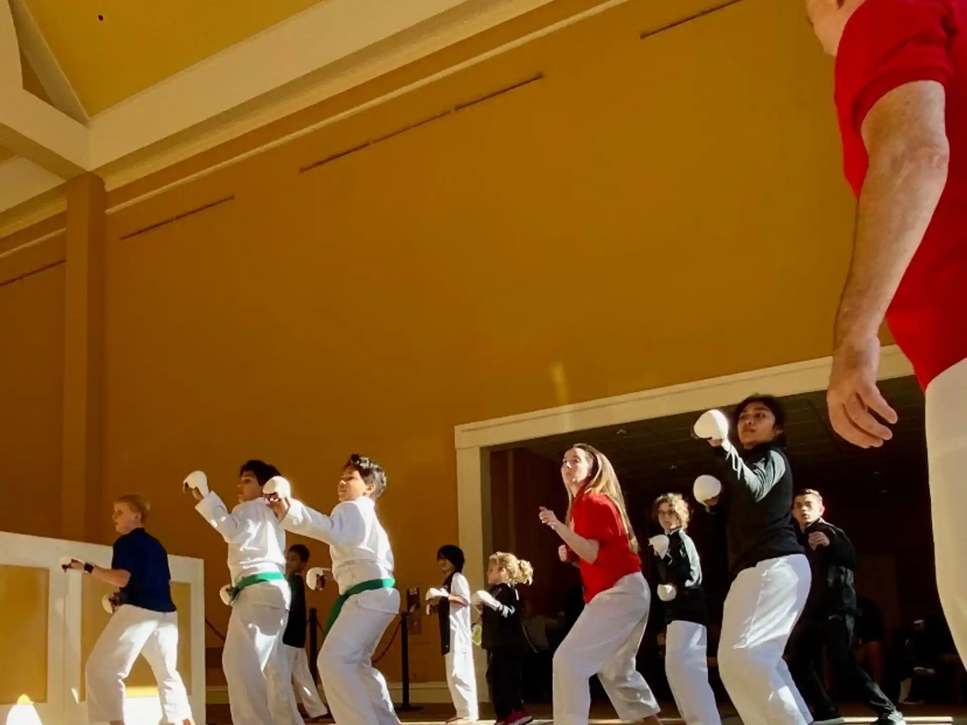 a group of people dancing