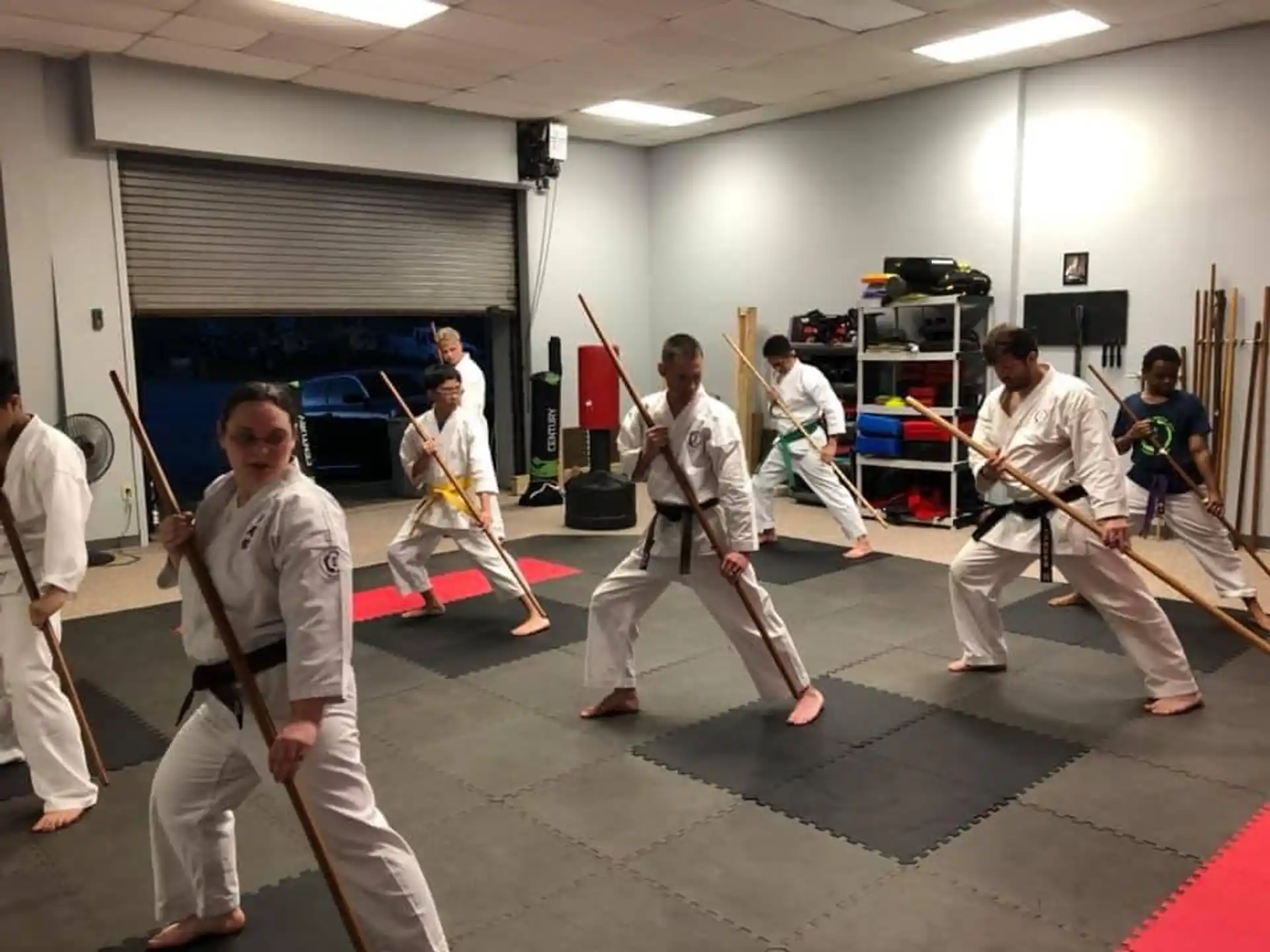 a group of people in a room