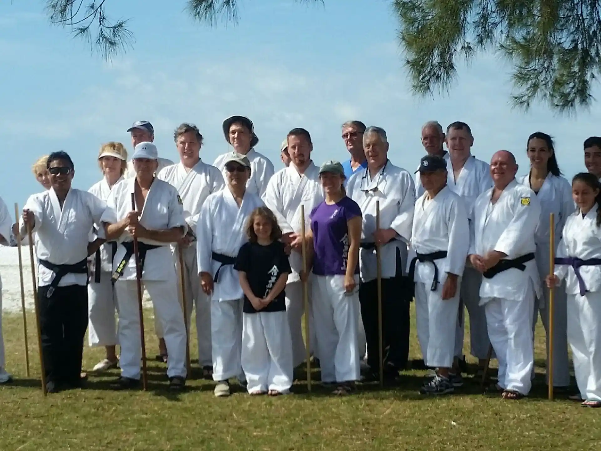 a group of people posing for a photo