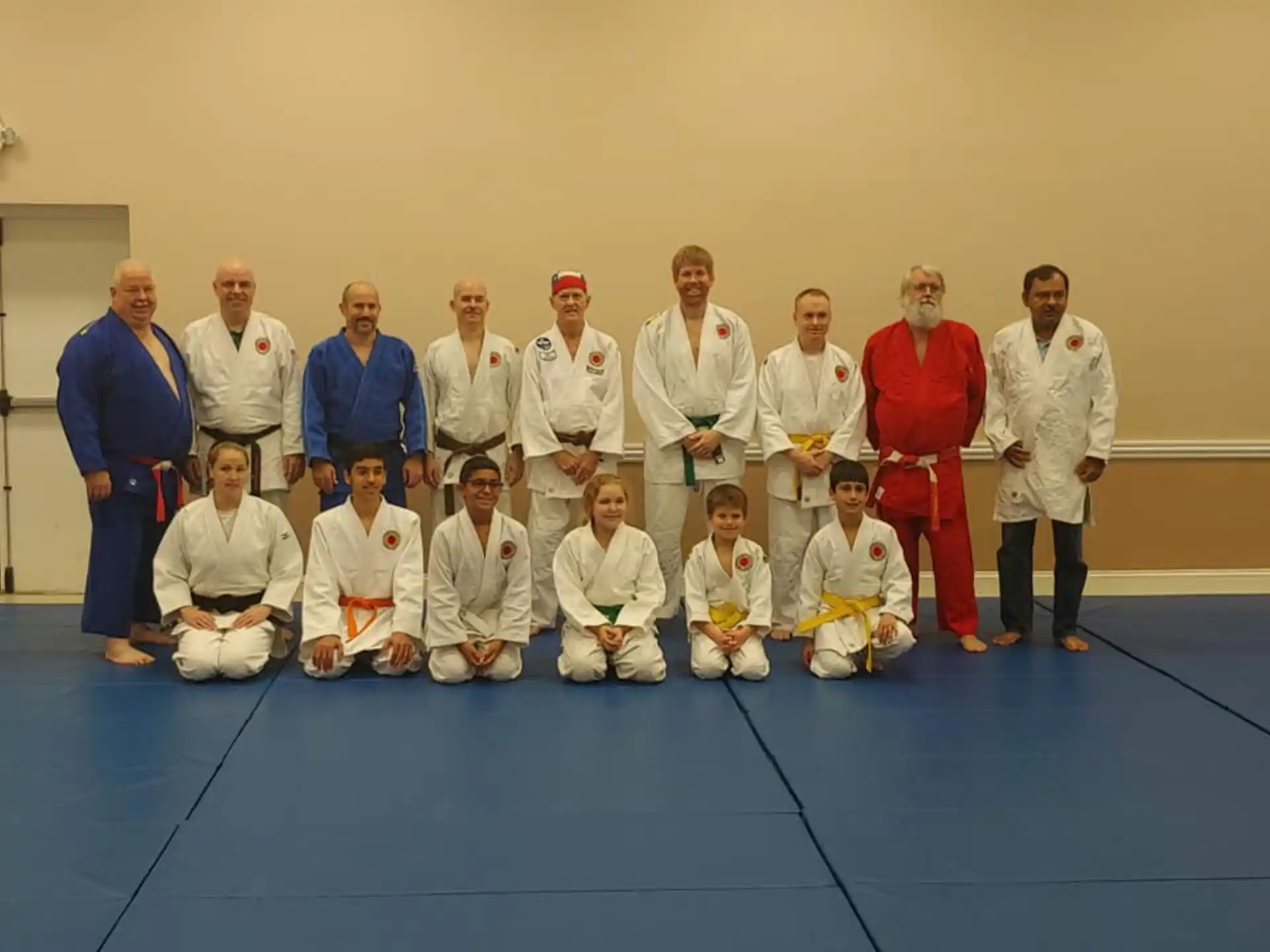 a group of people posing for a photo