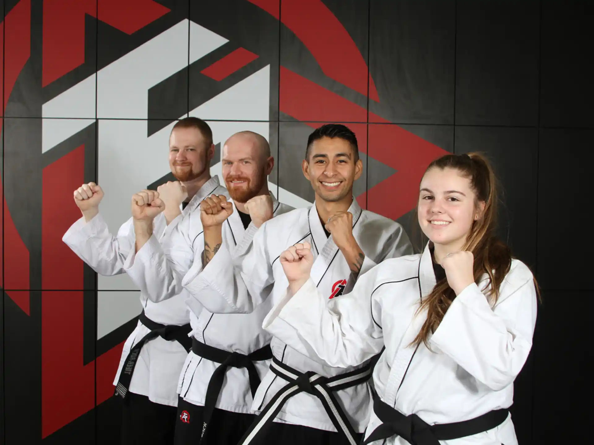 a group of people posing for a photo