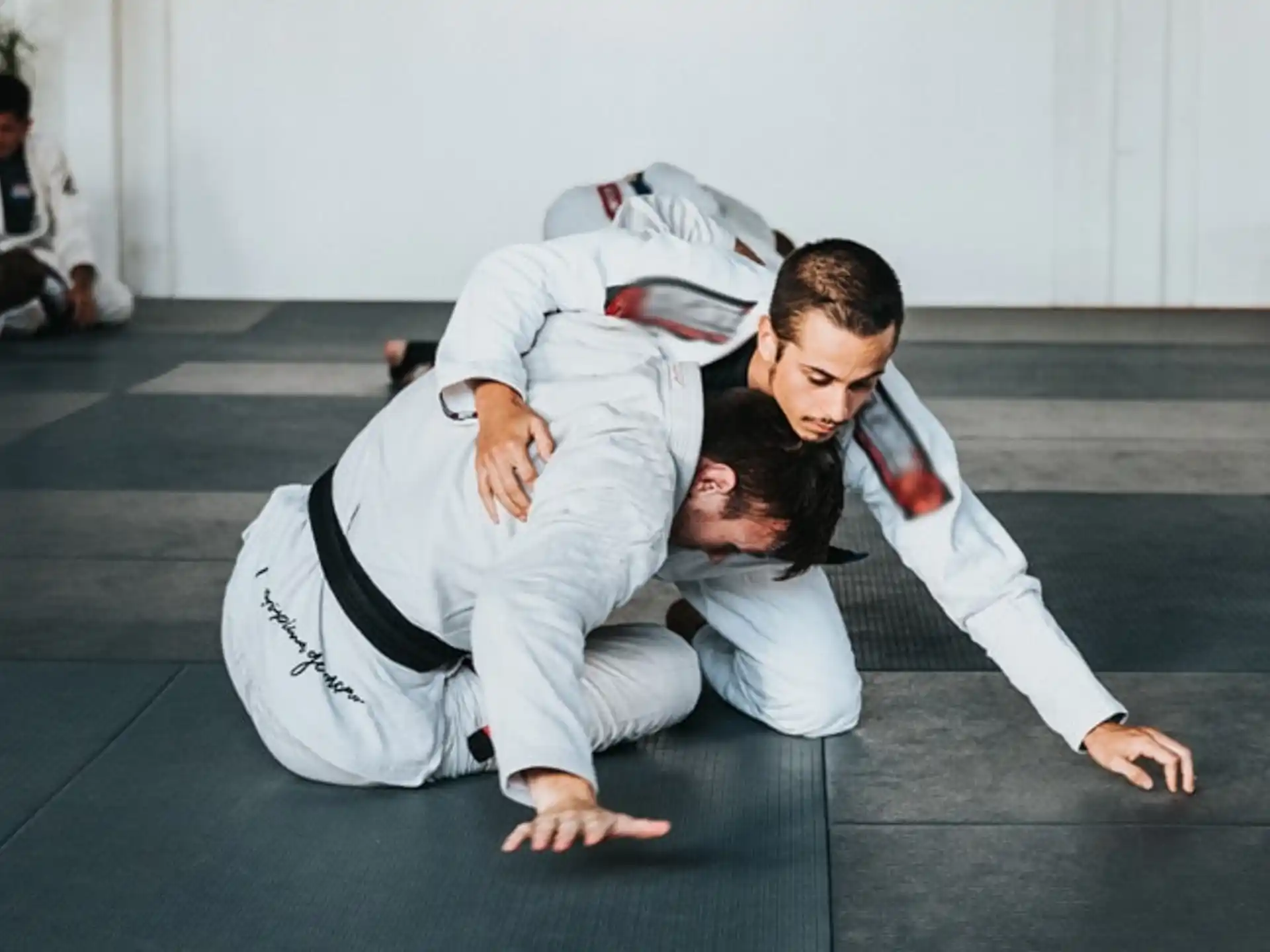 a group of people in karate uniforms