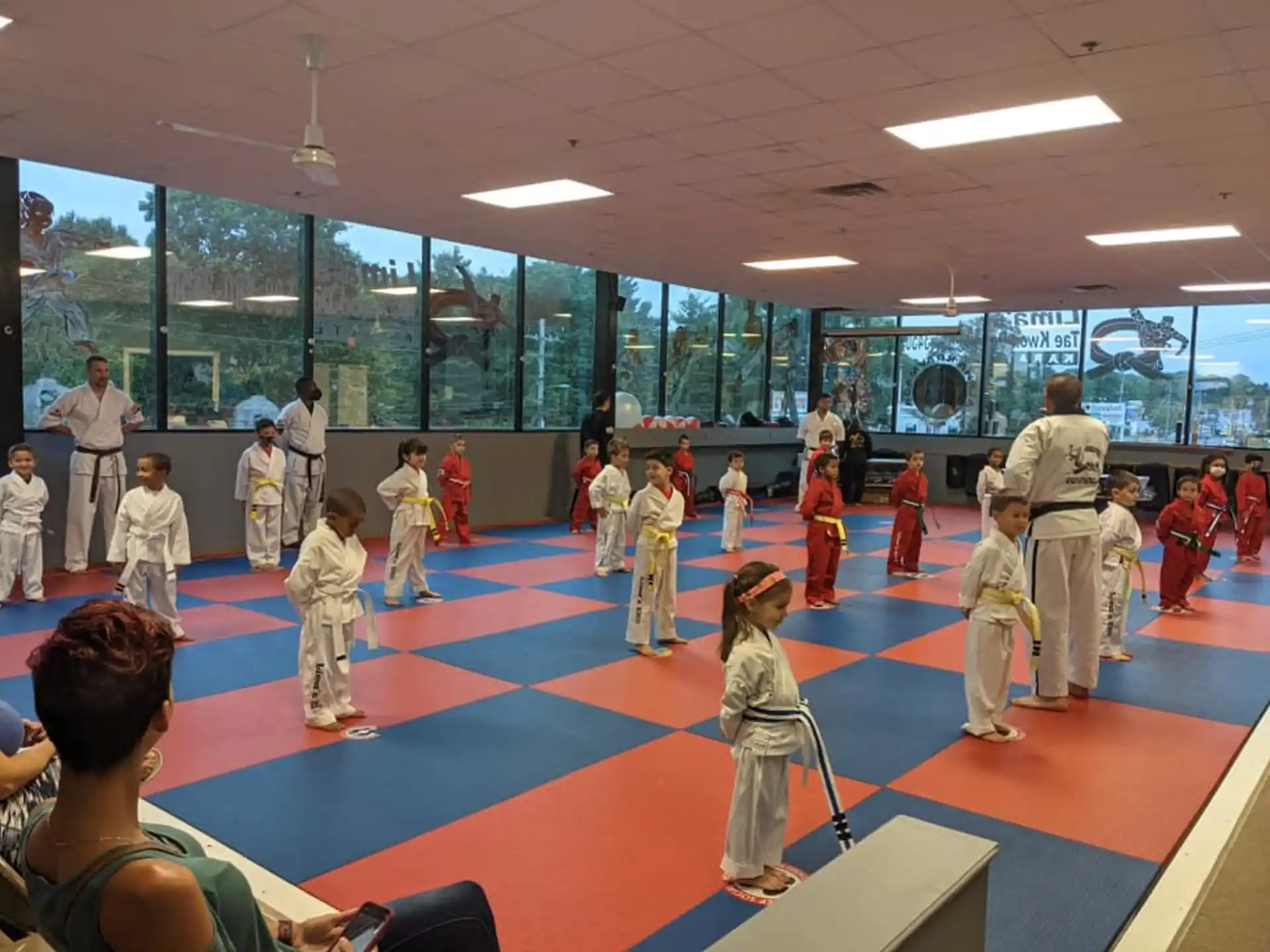 a group of children in a room