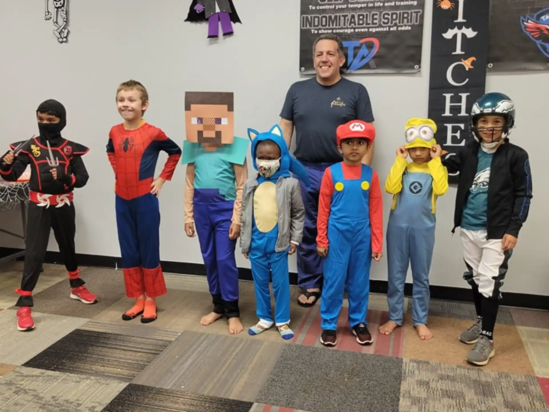 a group of people wearing helmets