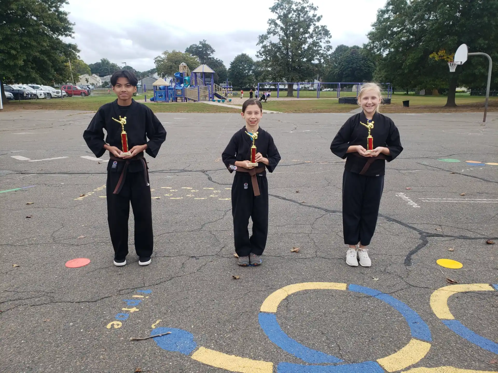 a group of children in uniform