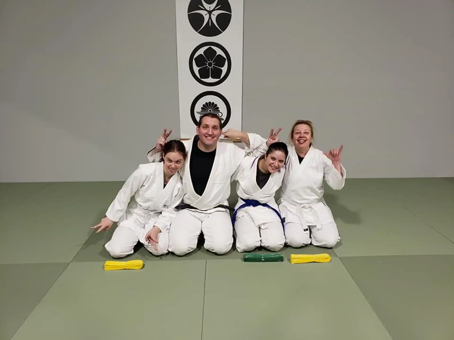 a group of people posing for a photo