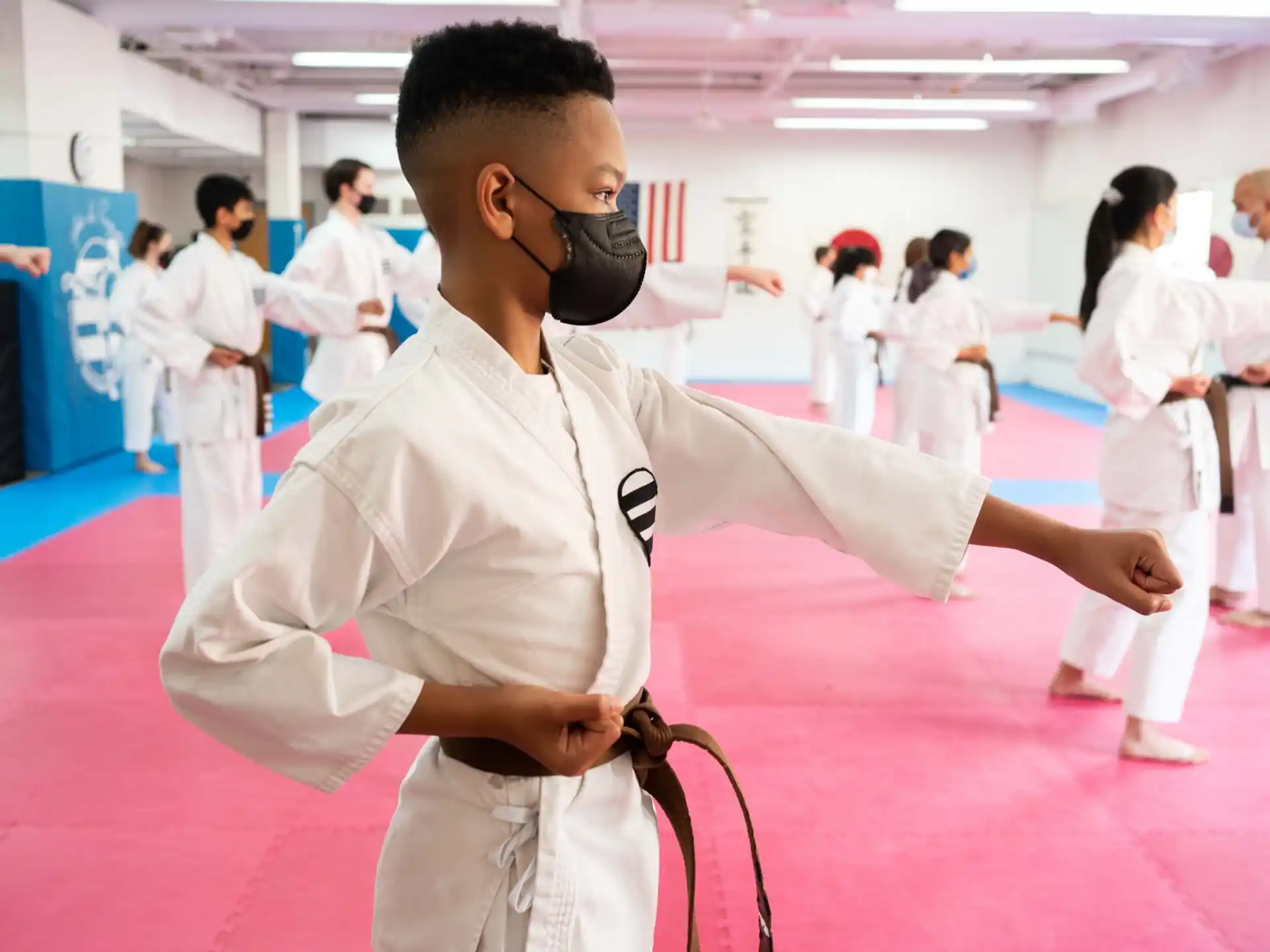 a person in a karate uniform