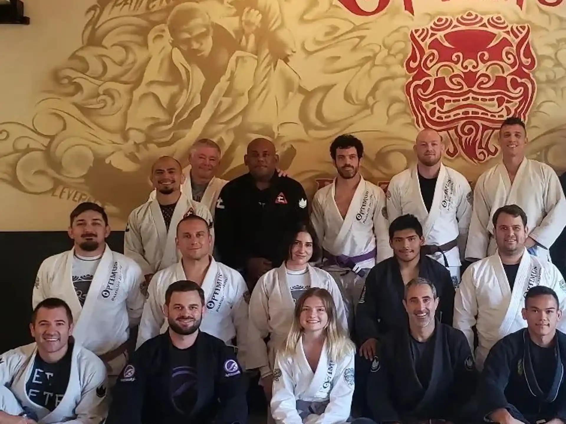 a group of people posing for a photo
