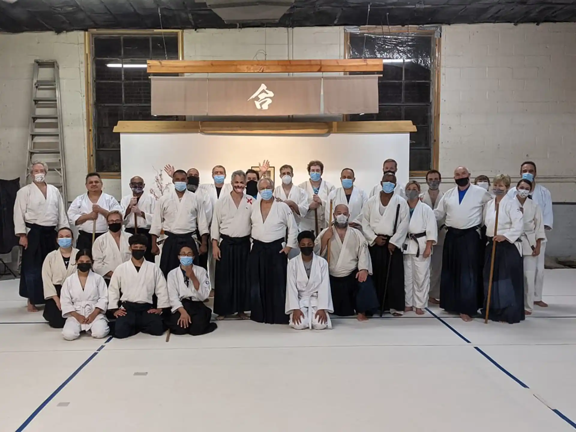 a group of people posing for a photo