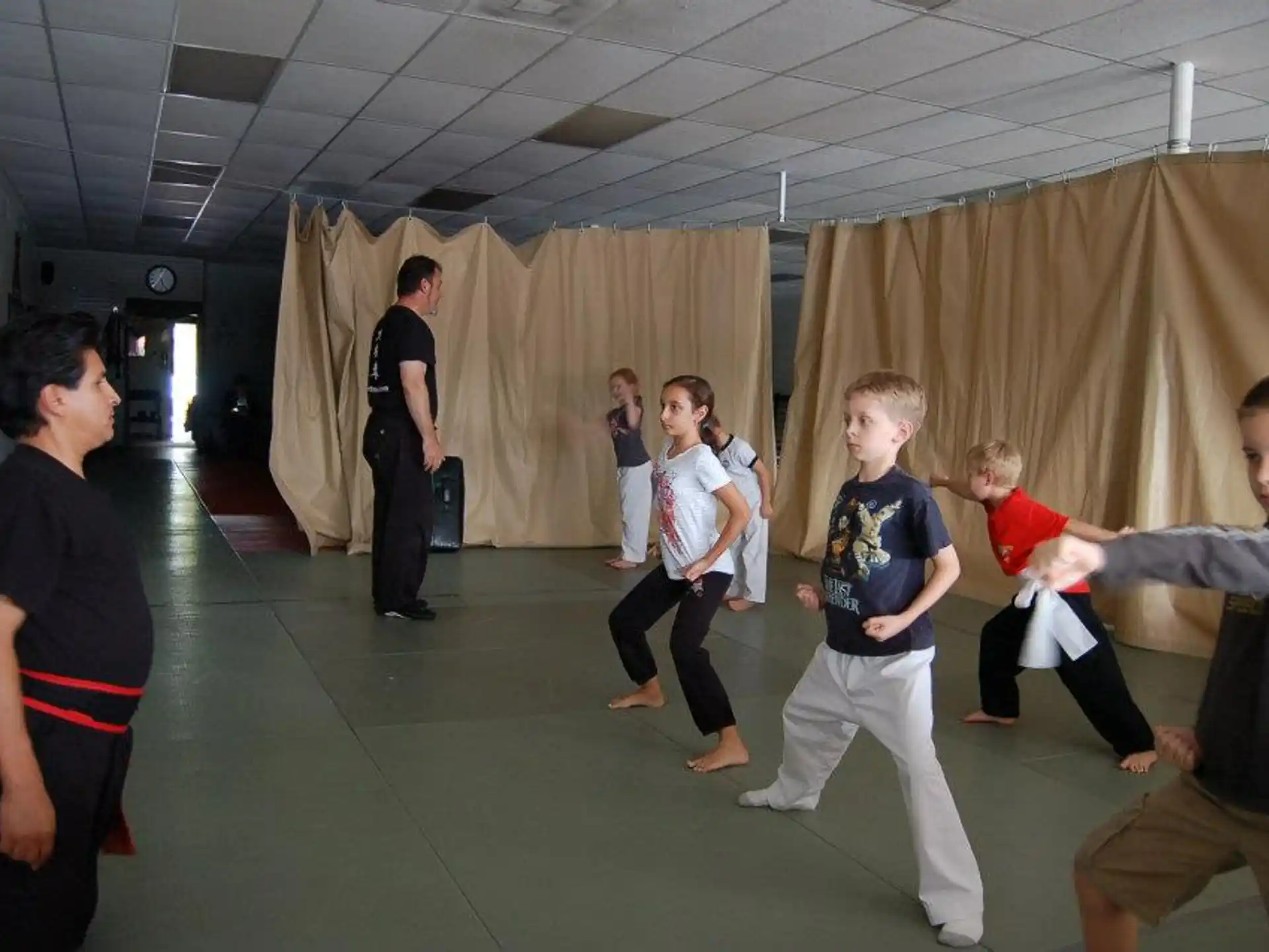a group of people in a room