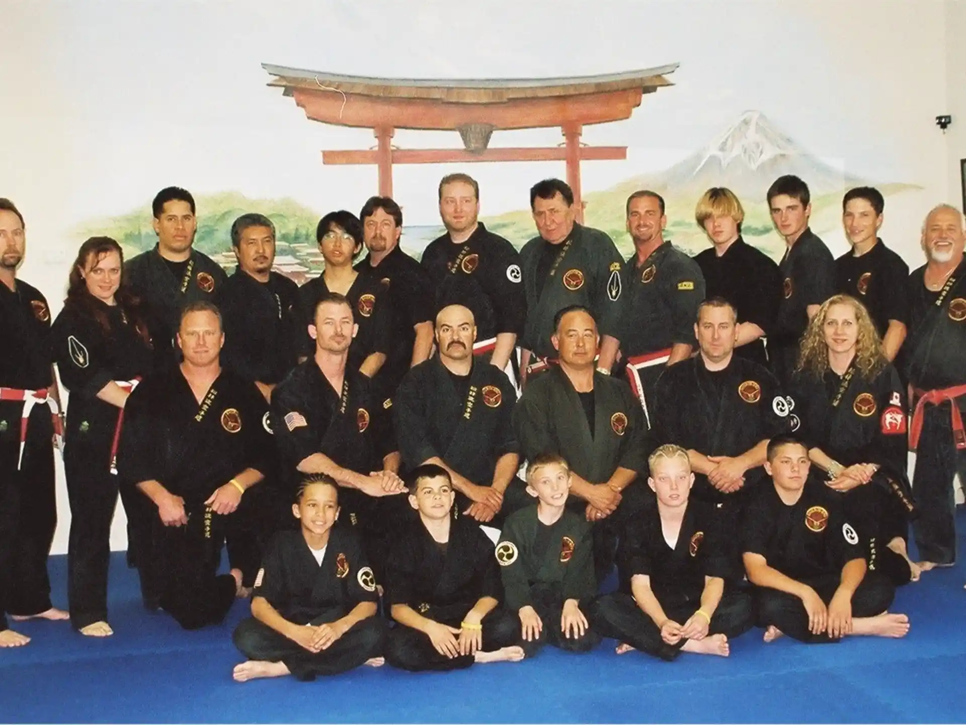 a group of people posing for a photo