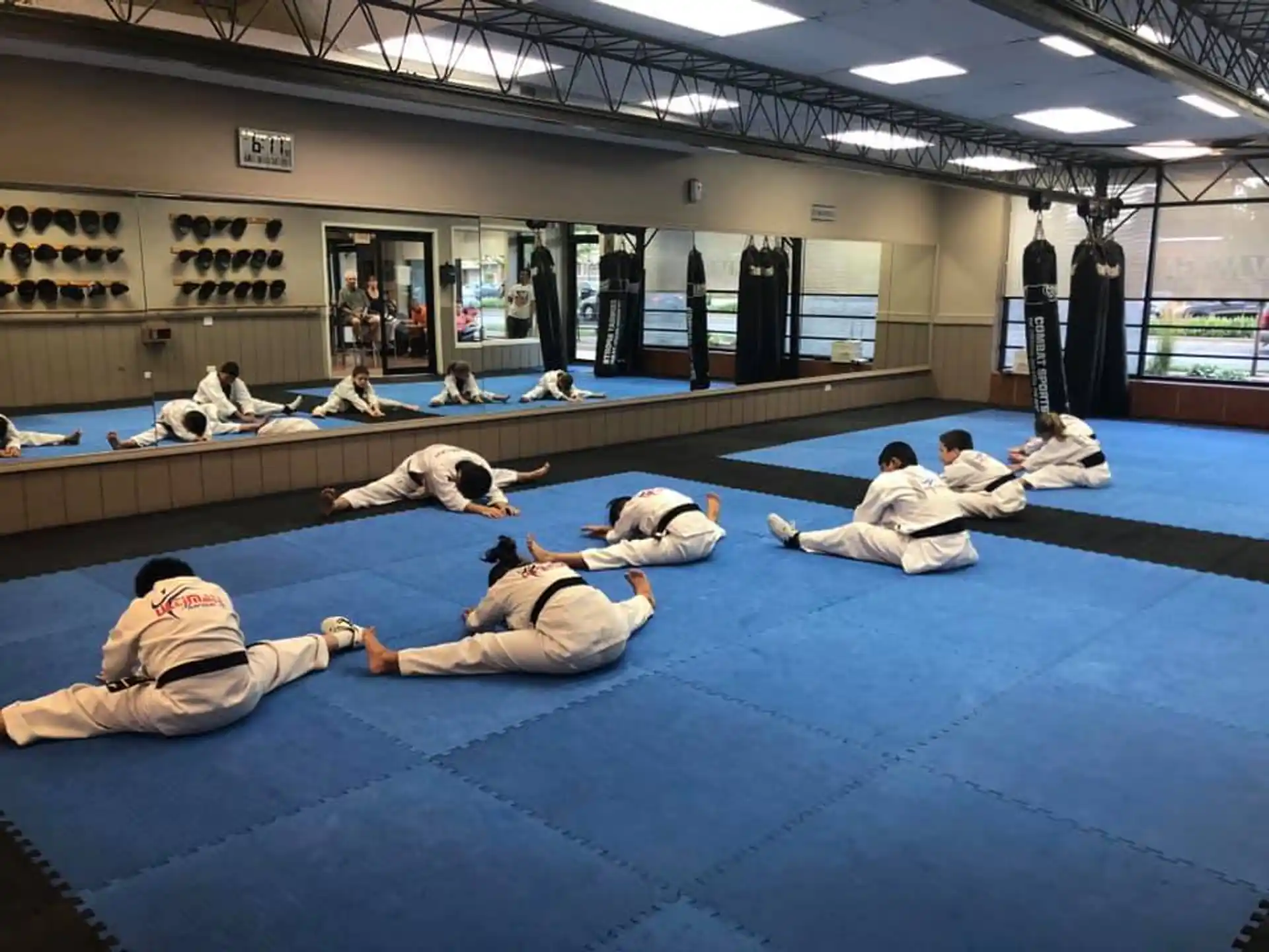 a group of people in a room