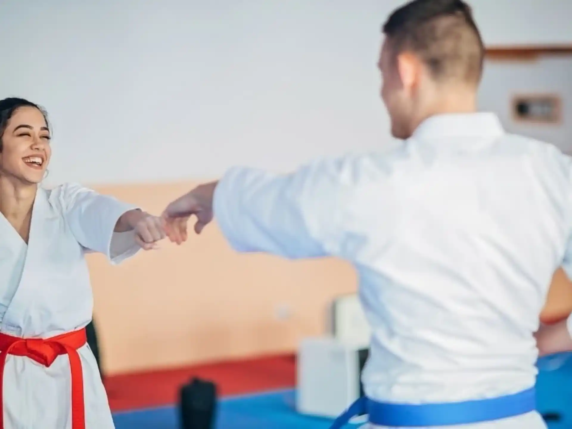 a man and a woman shaking hands