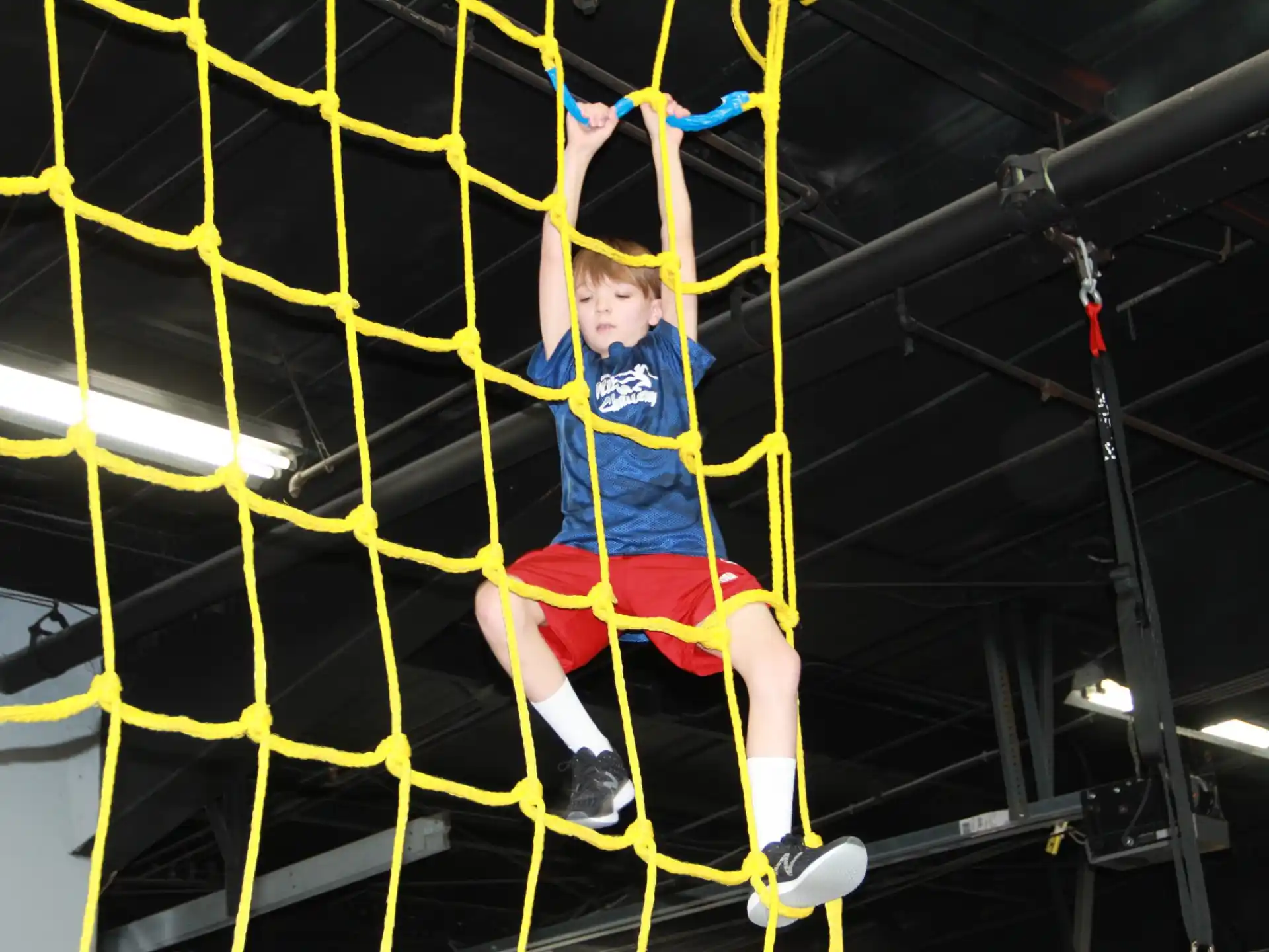 a boy on a swing