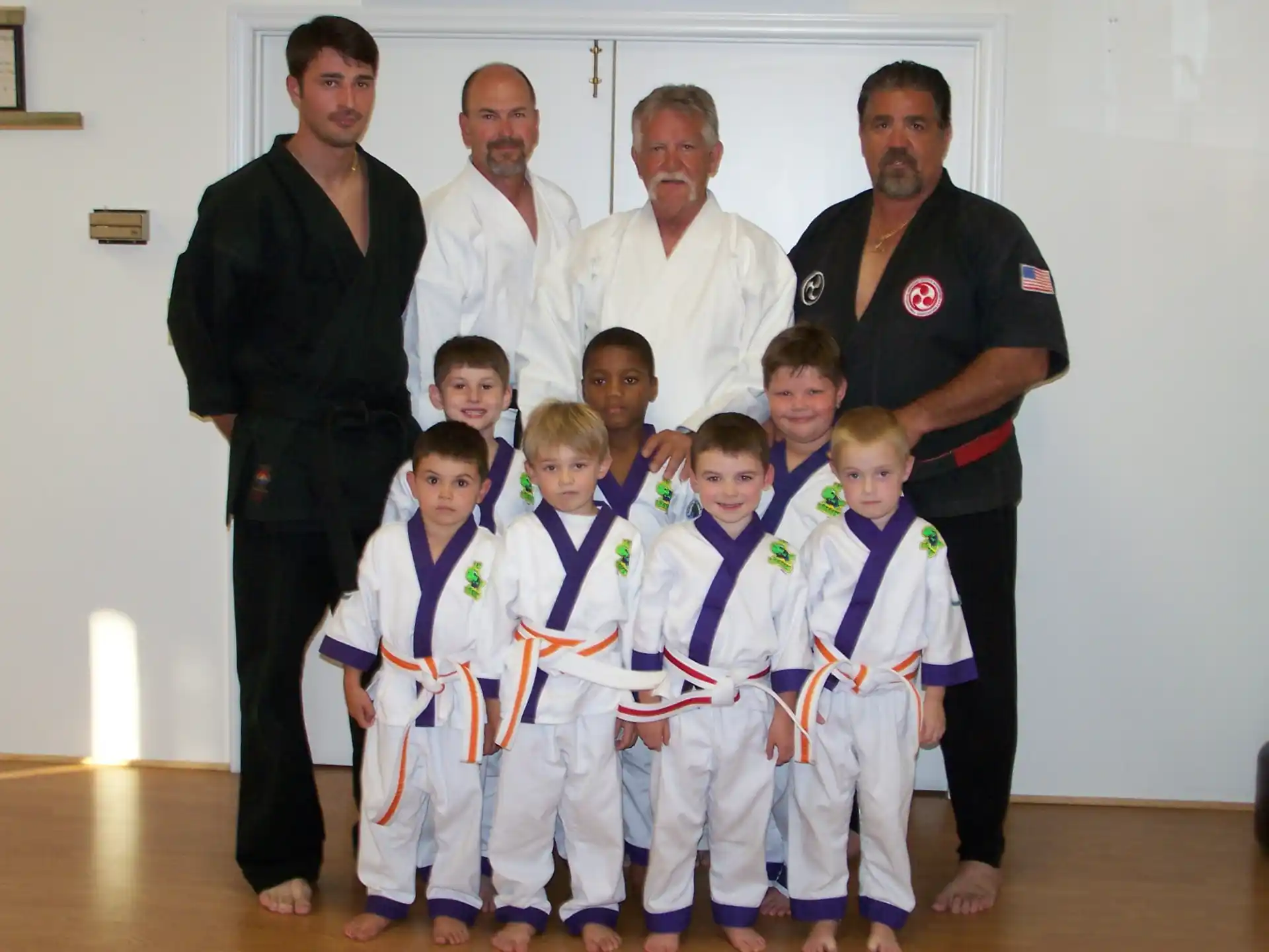 a group of people posing for a photo