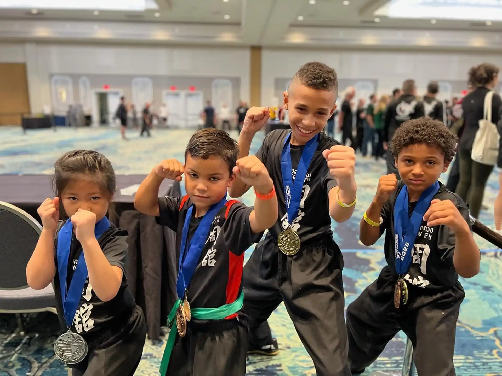 a group of boys posing for a picture