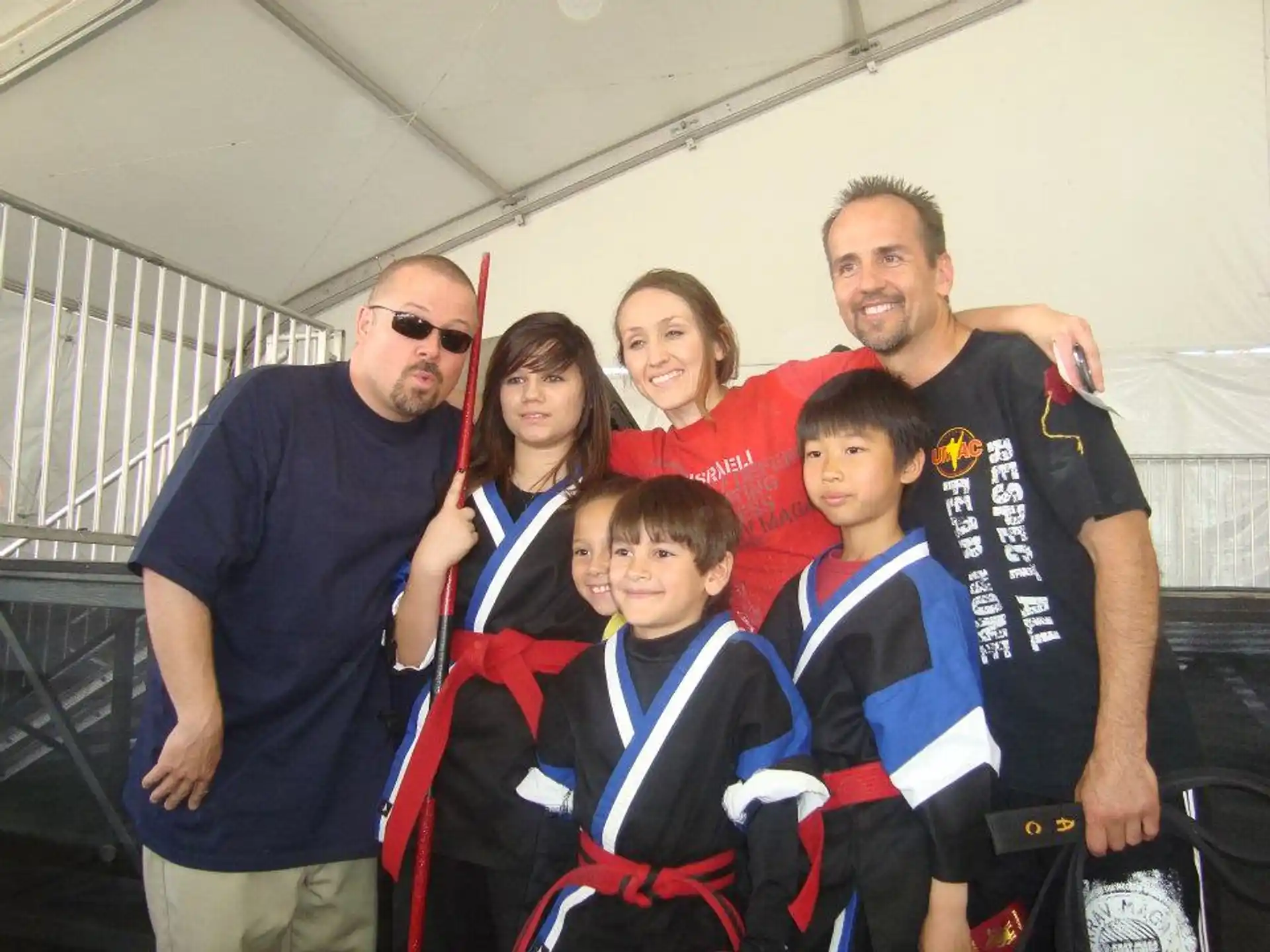 a group of people posing for a photo