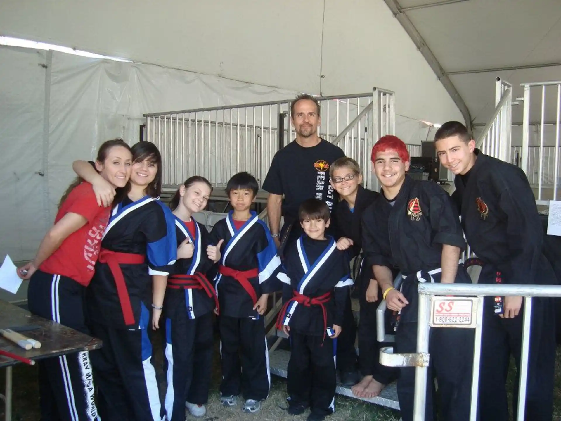 a group of people posing for a photo