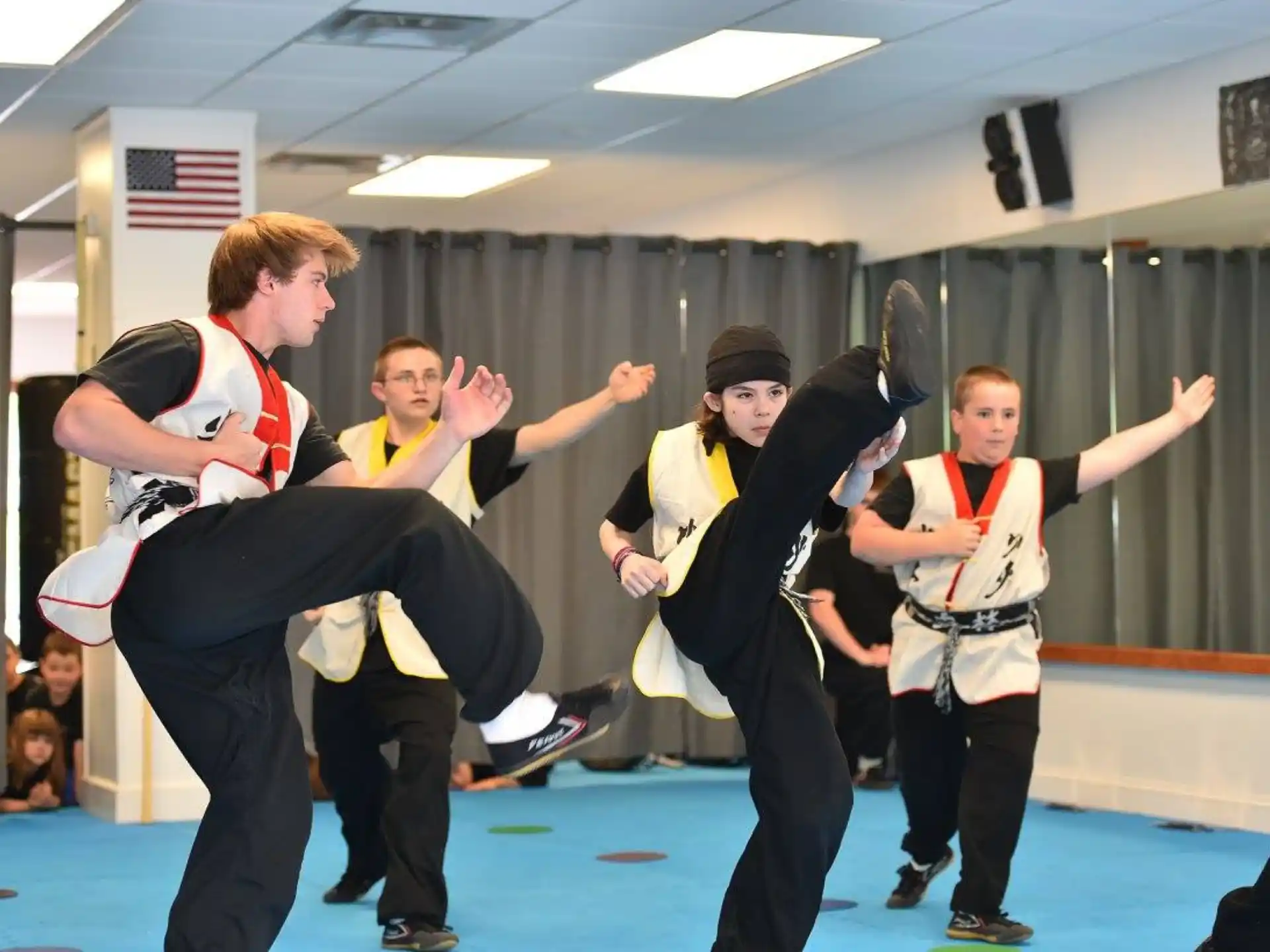 a group of people dancing