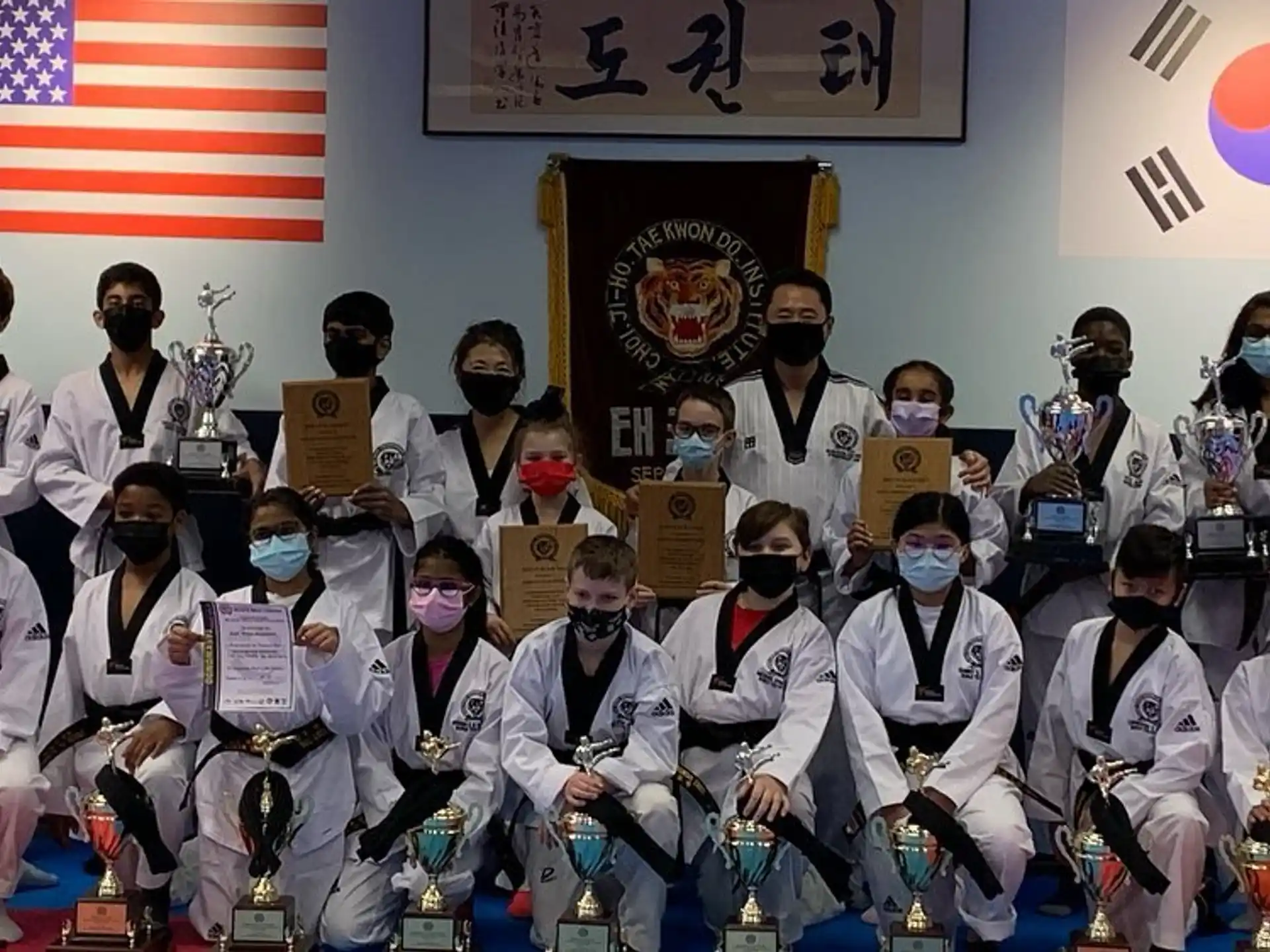 a group of people posing for a photo