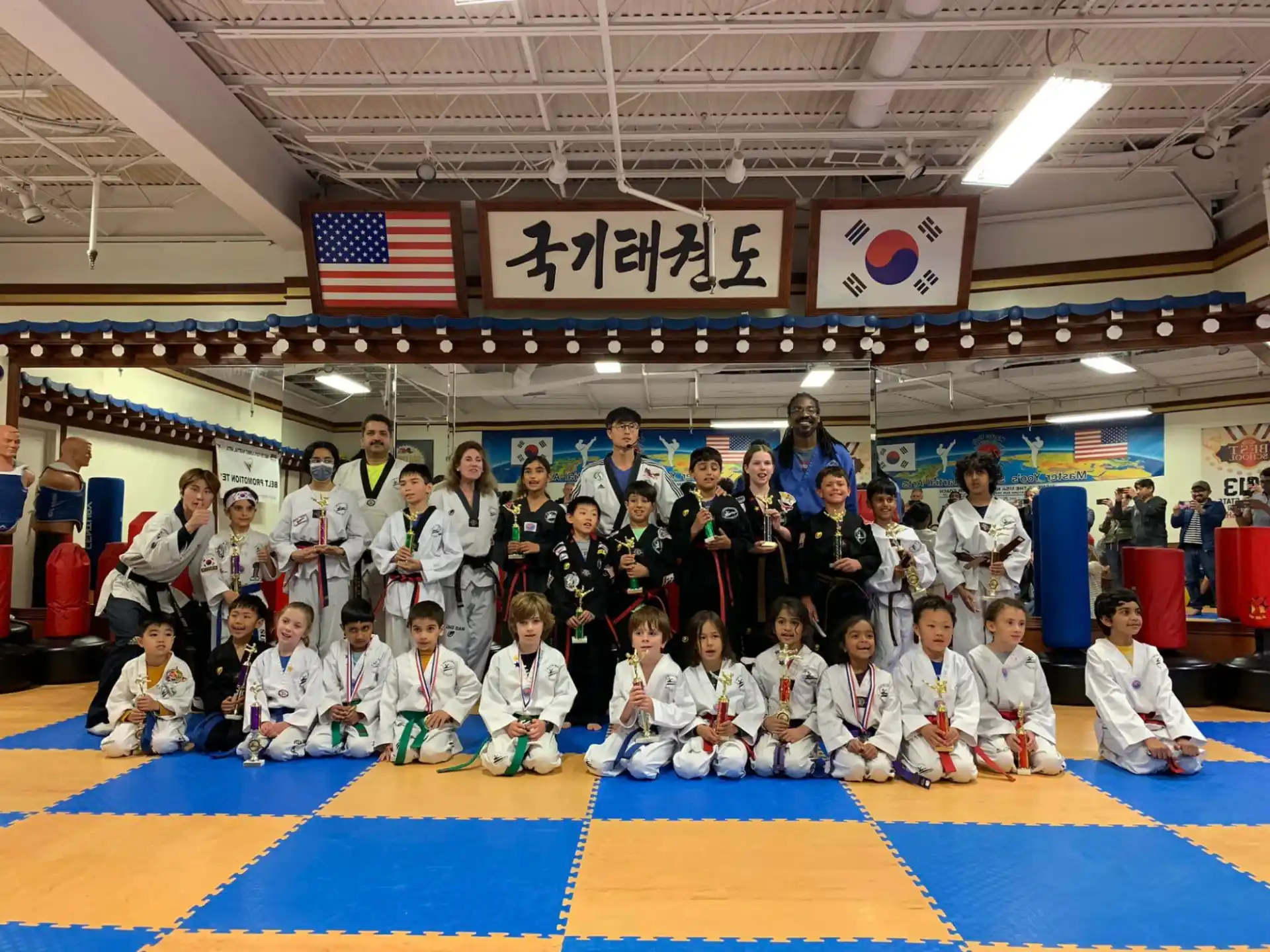 a group of people posing for a photo