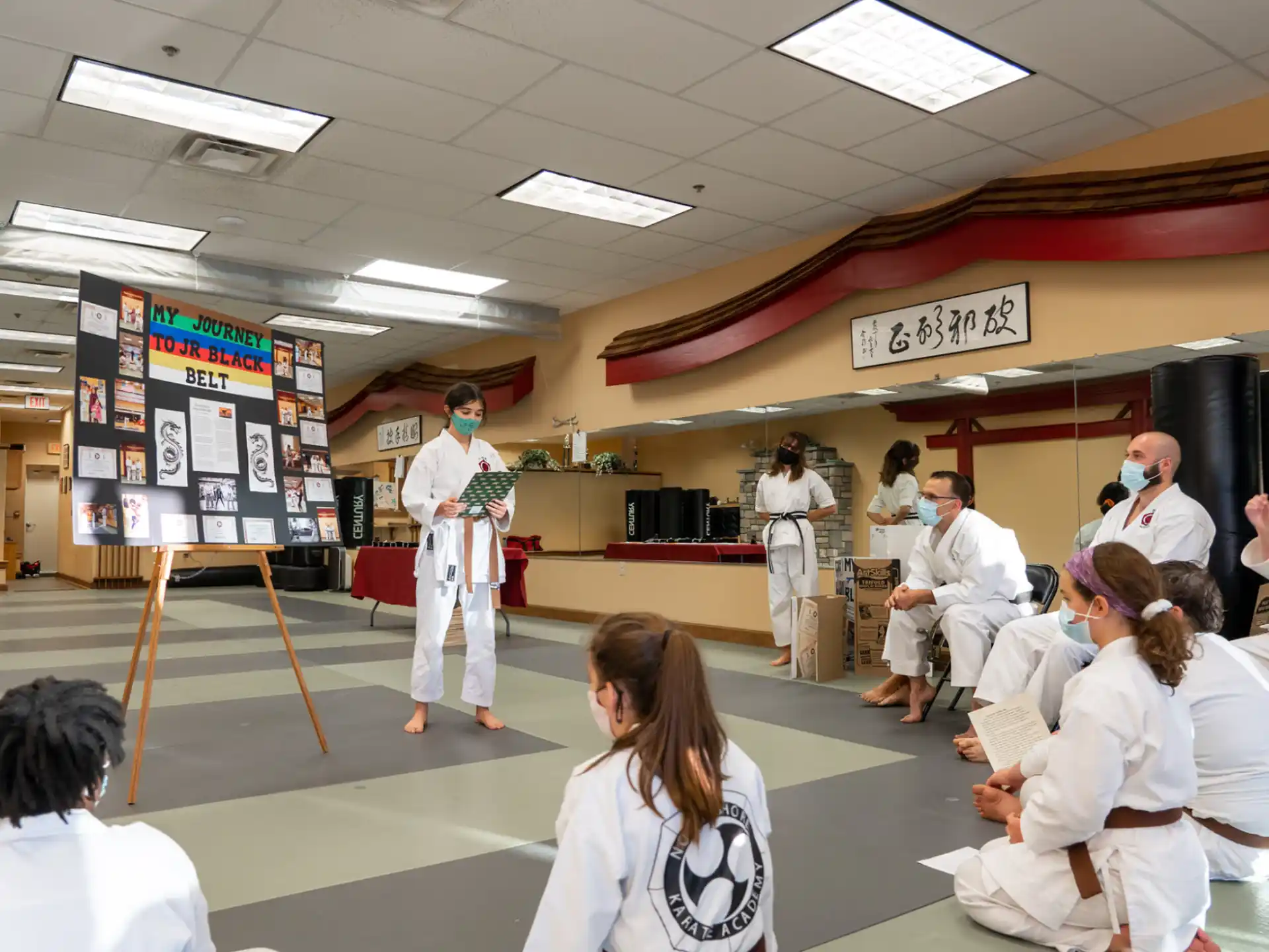 a group of people in white robes
