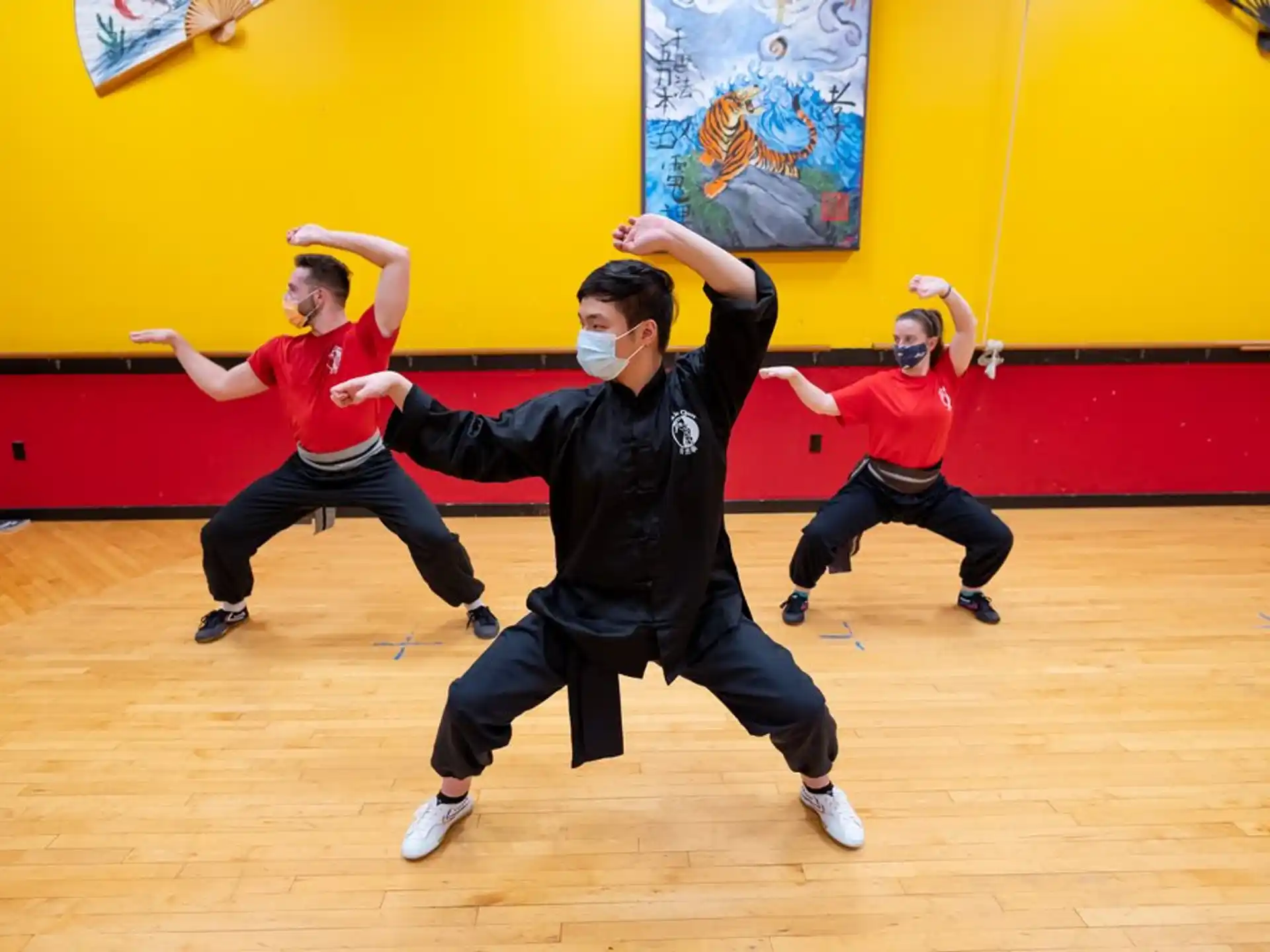 a group of people dancing