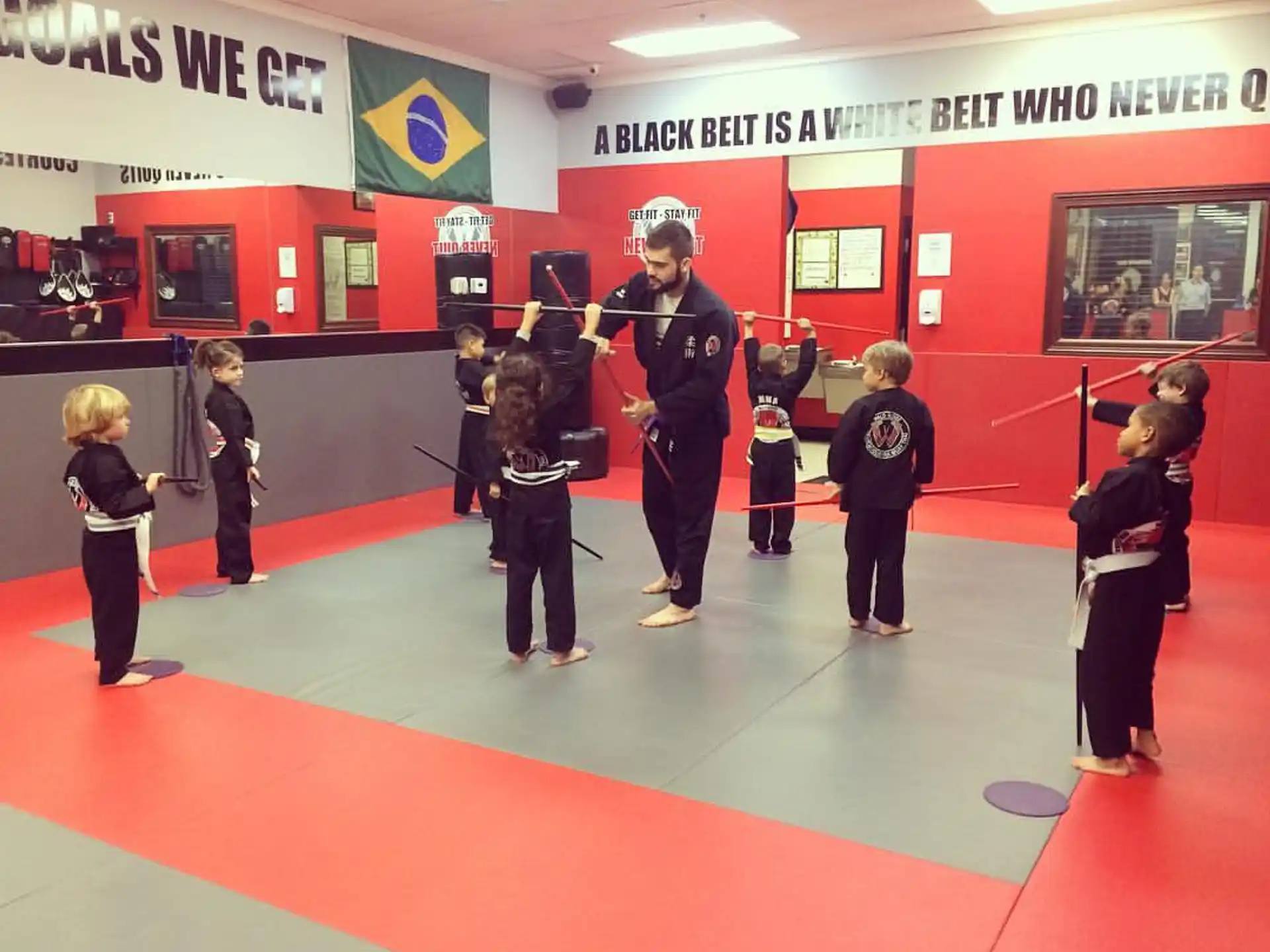 a group of children in a room