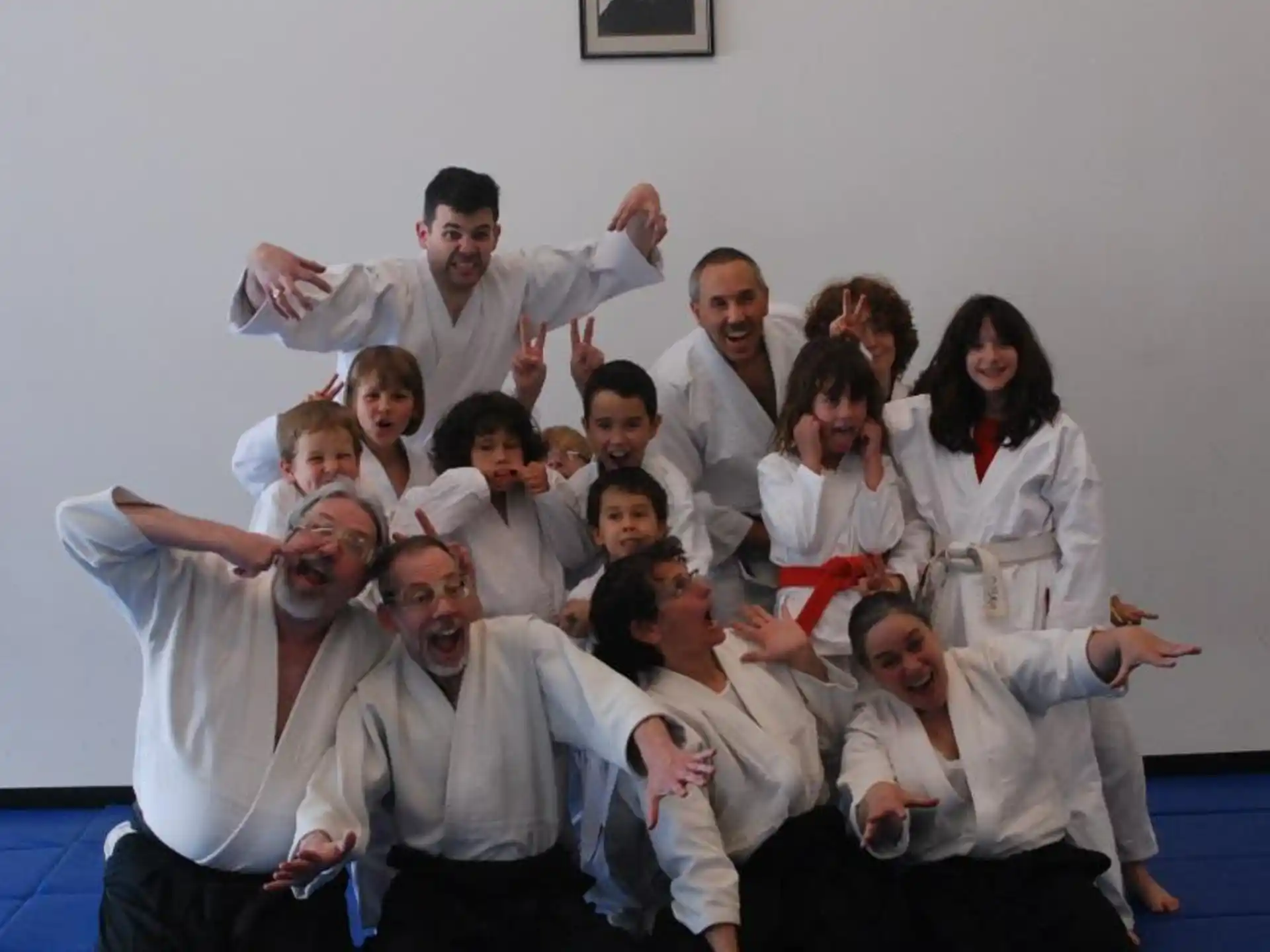 a group of people posing for a photo