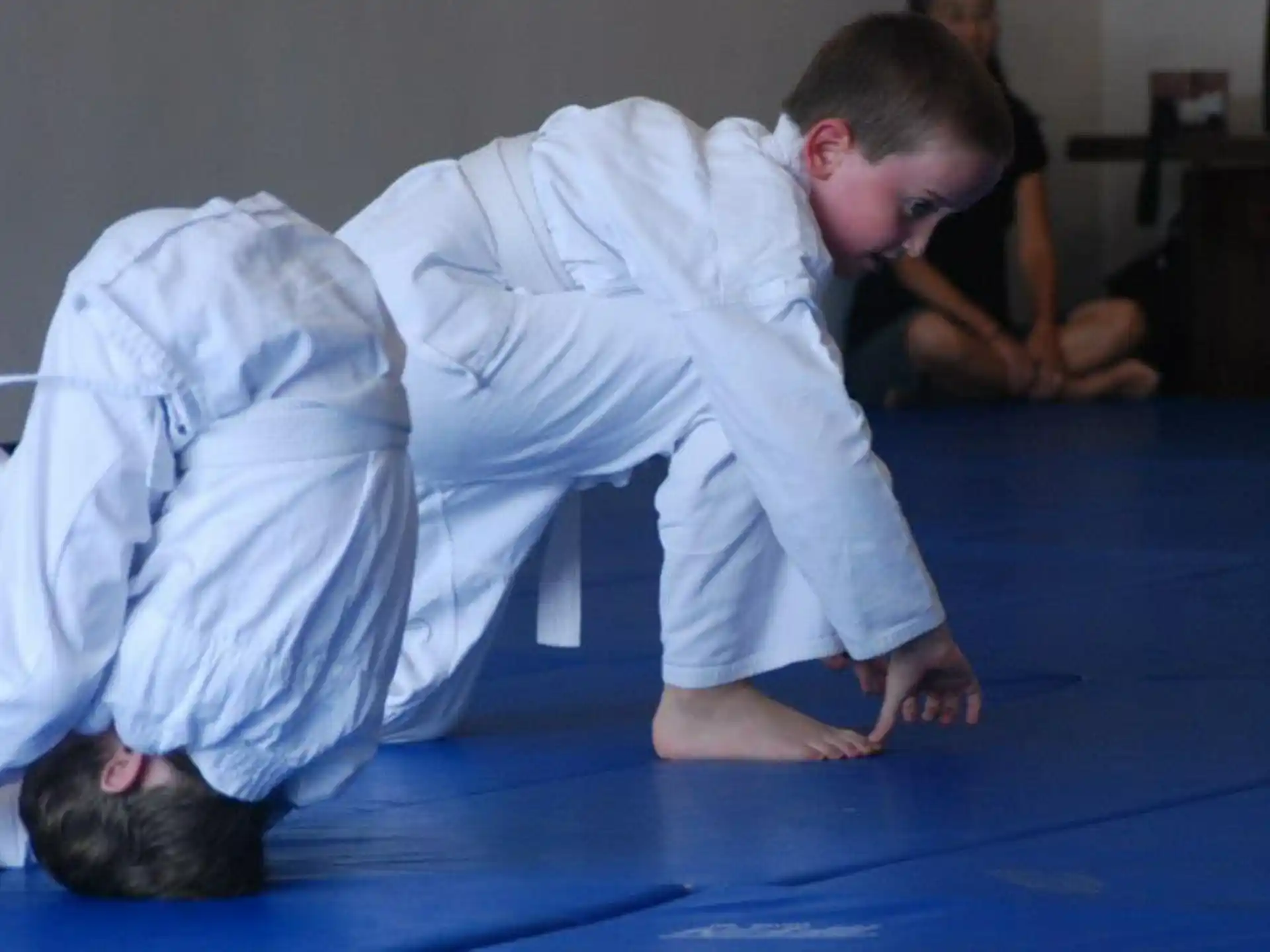 a man in white karate uniform