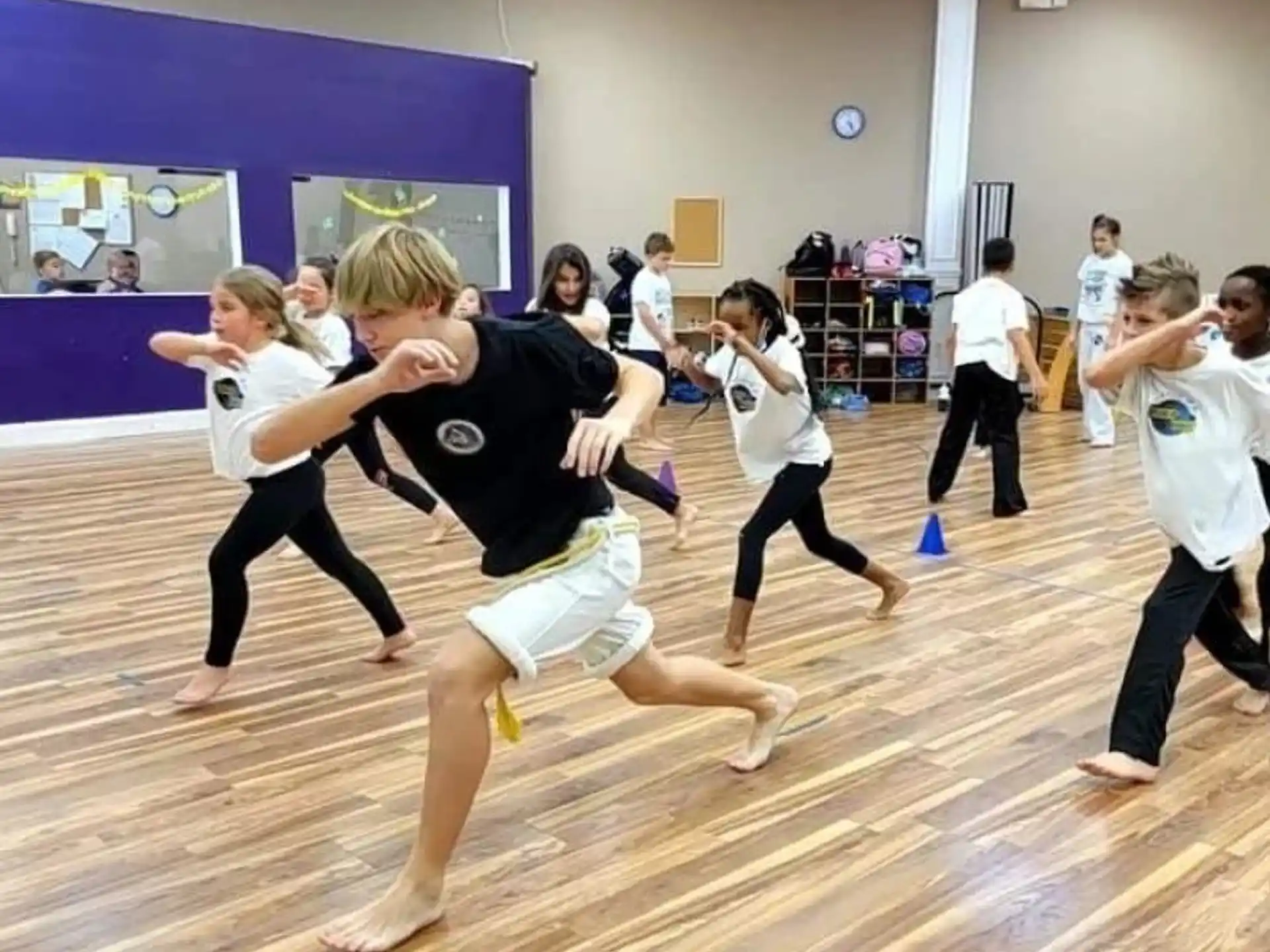 a group of people dancing
