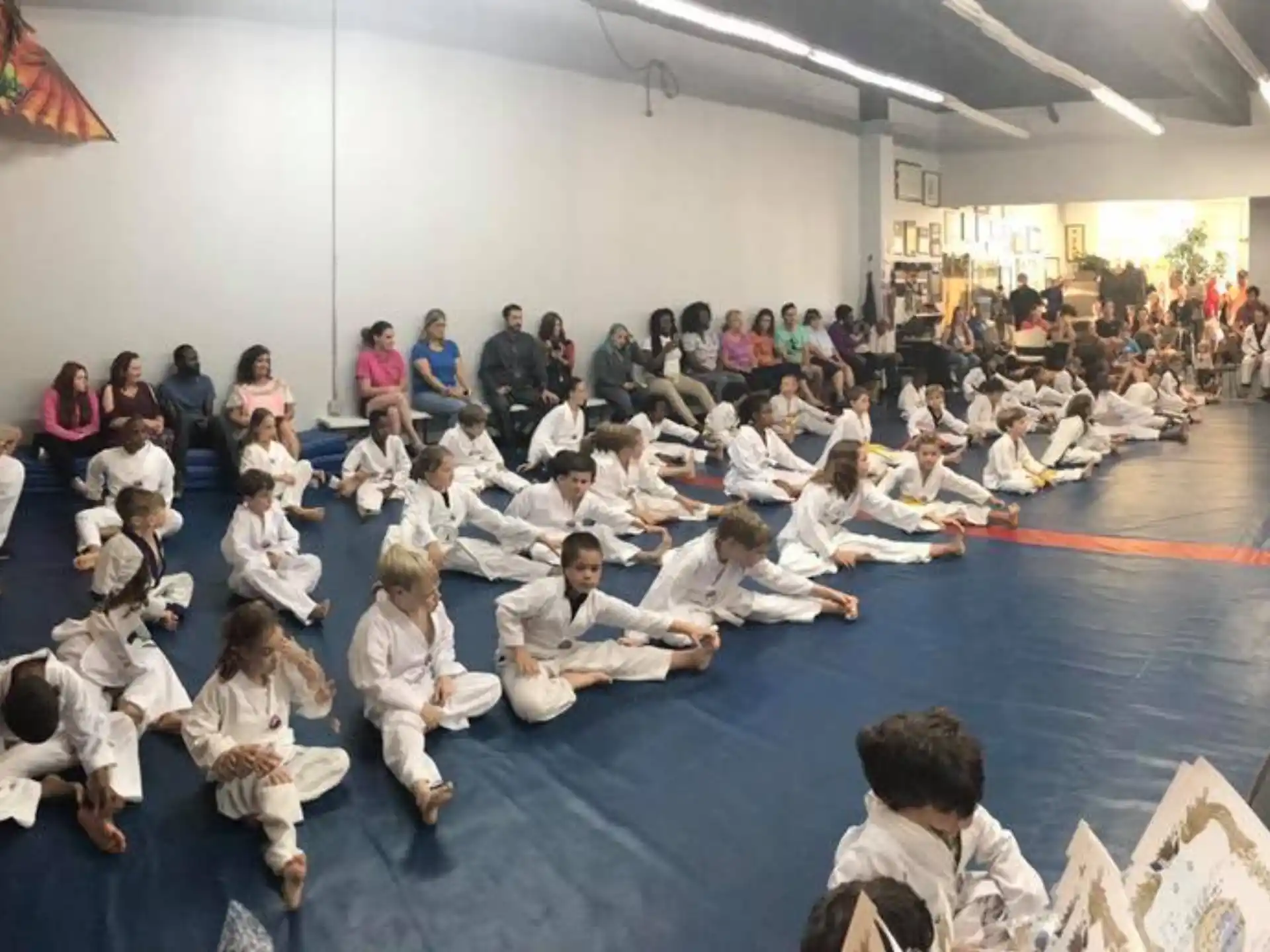 a group of people sitting in a circle