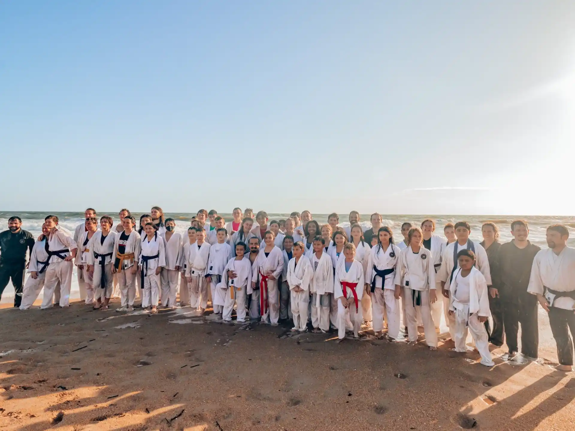 a group of people posing for a photo