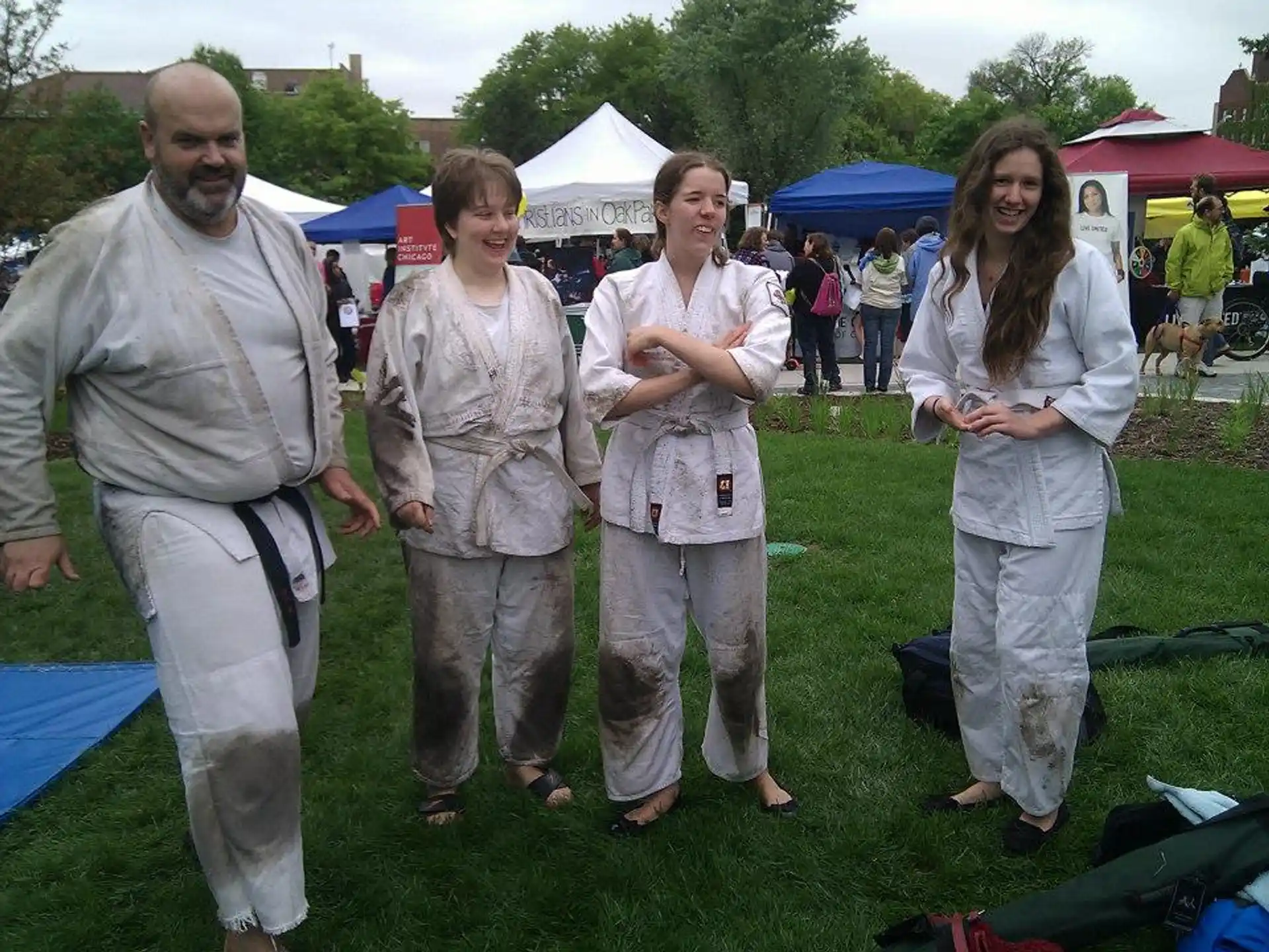 a group of people posing for a photo