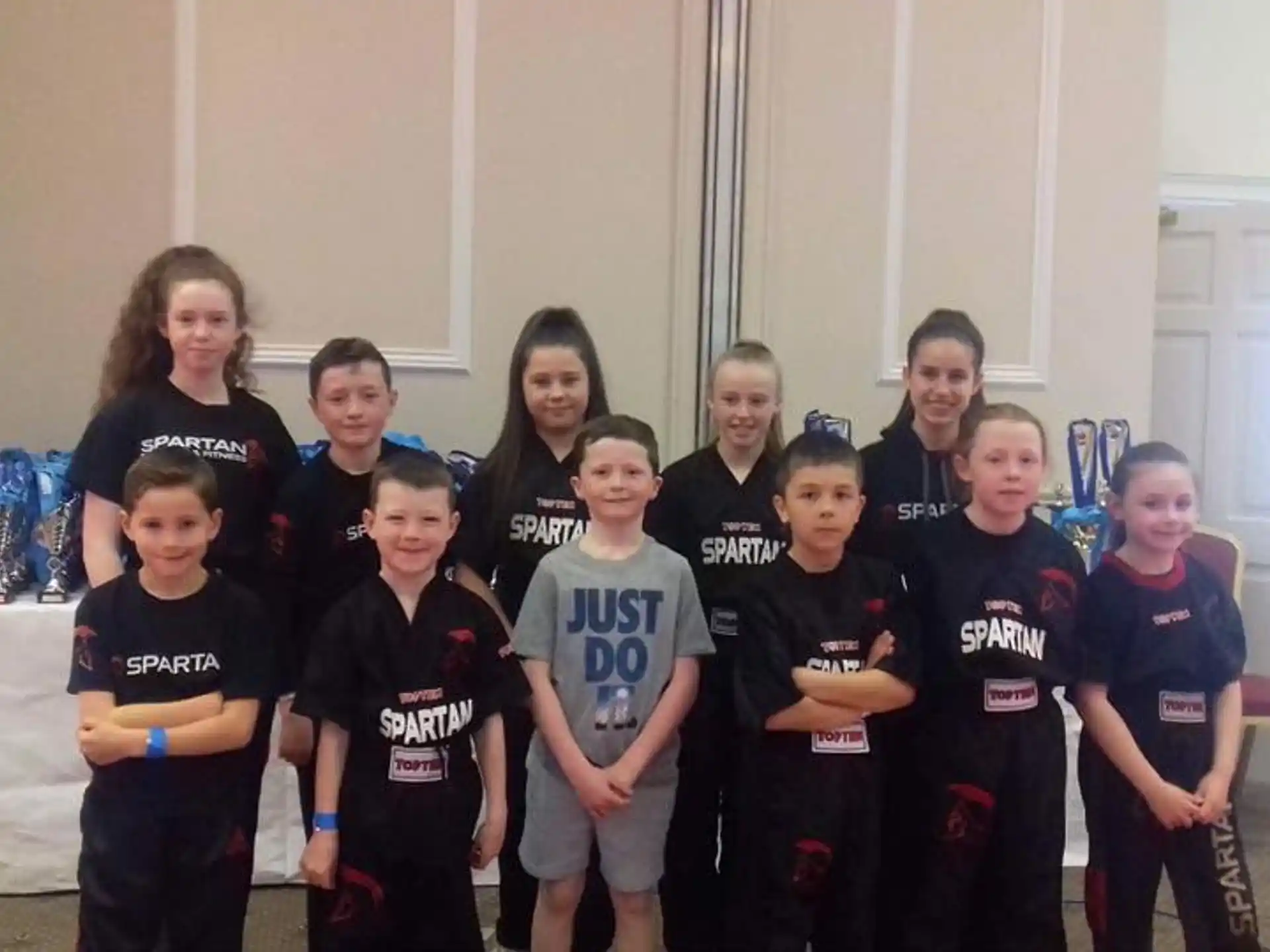 a group of children posing for a photo