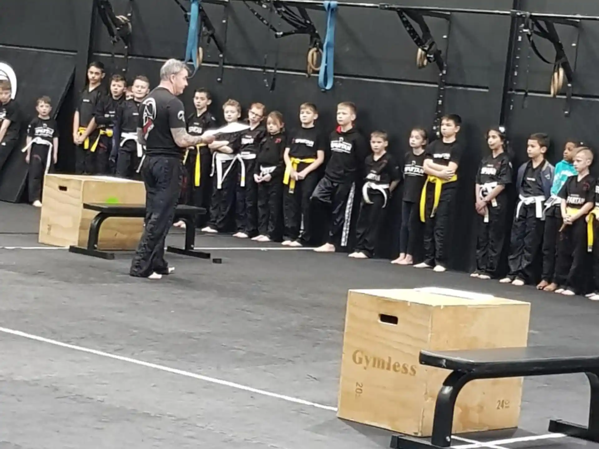 a group of people standing on a stage