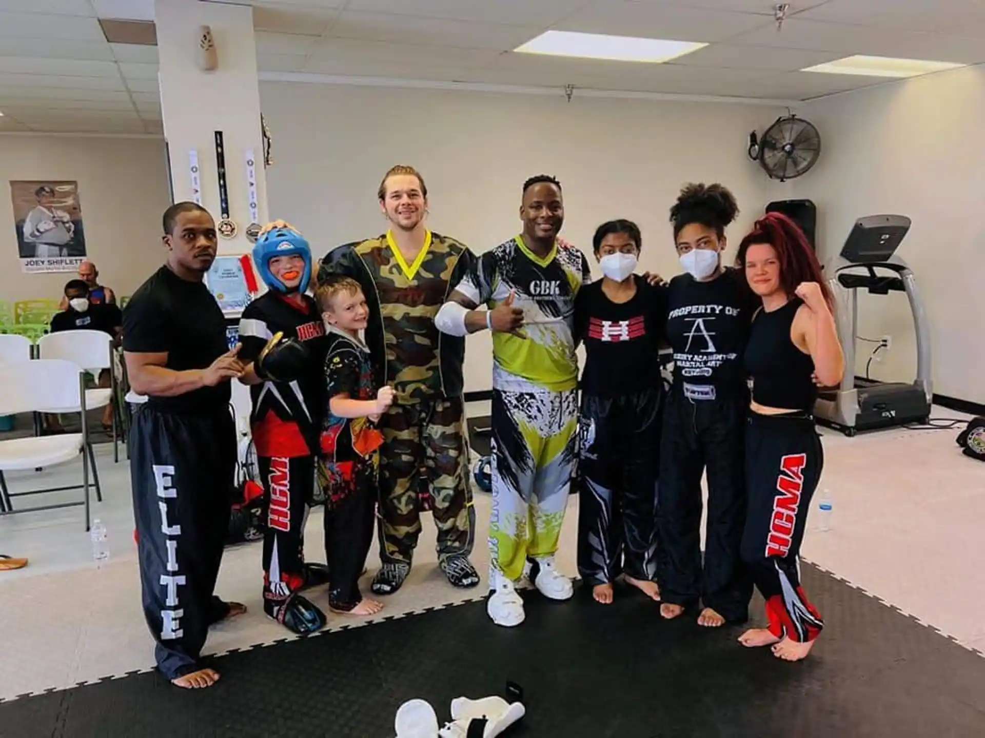 a group of people posing for a photo