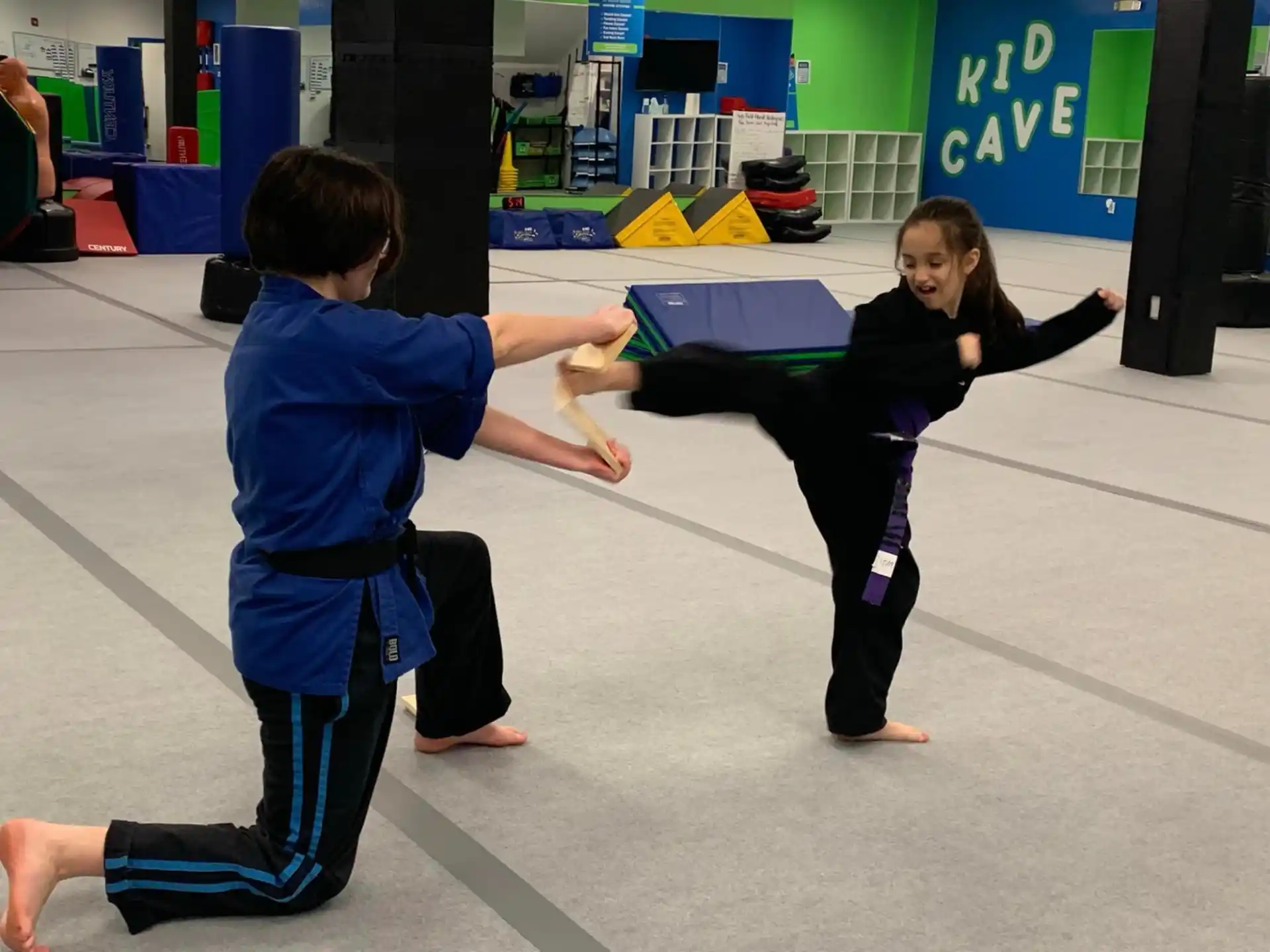 a group of children in a gym