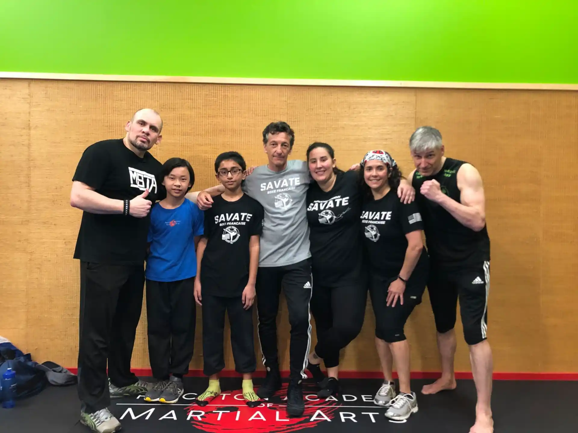 a group of people posing for a photo