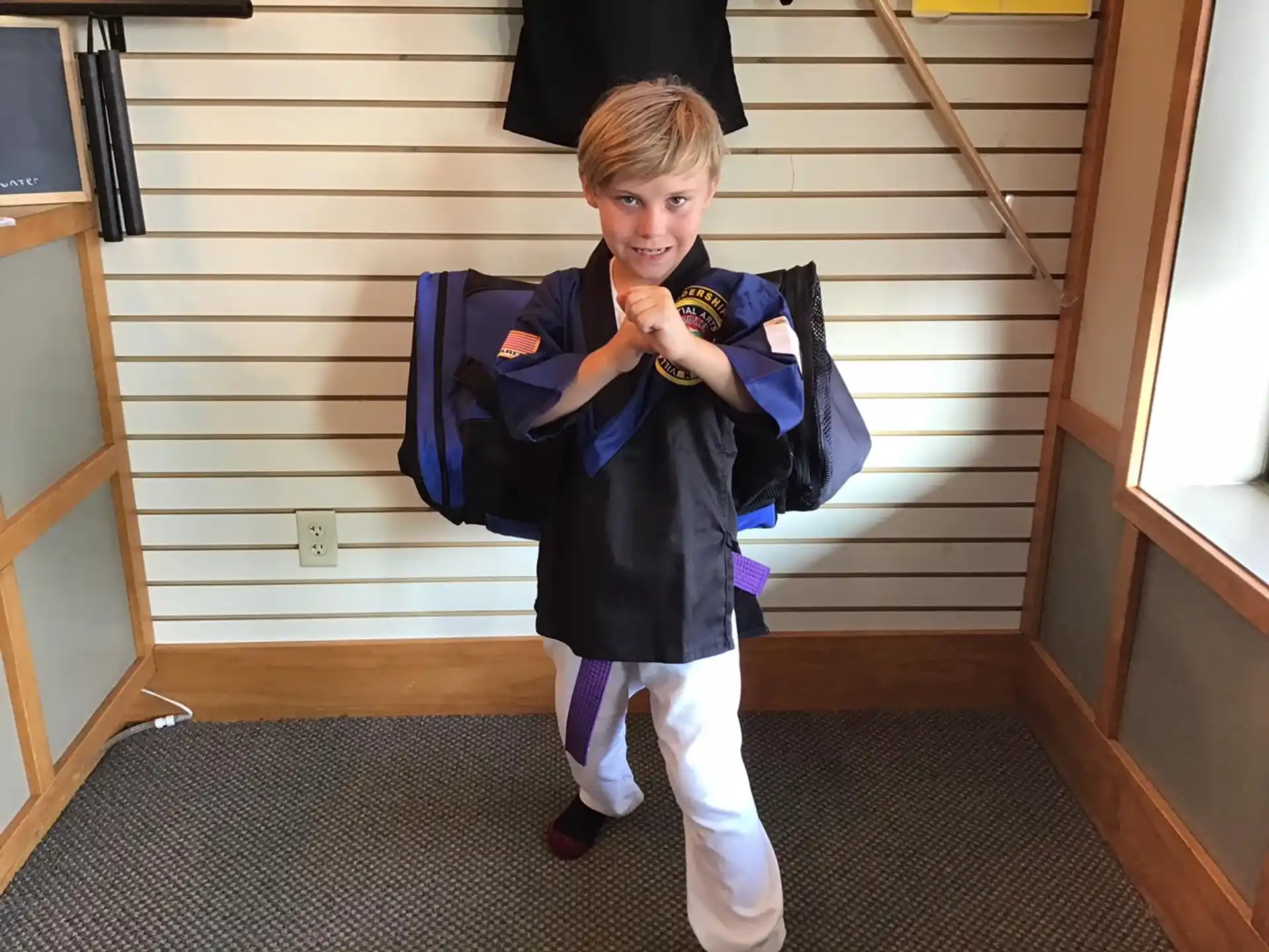 a boy in a garment