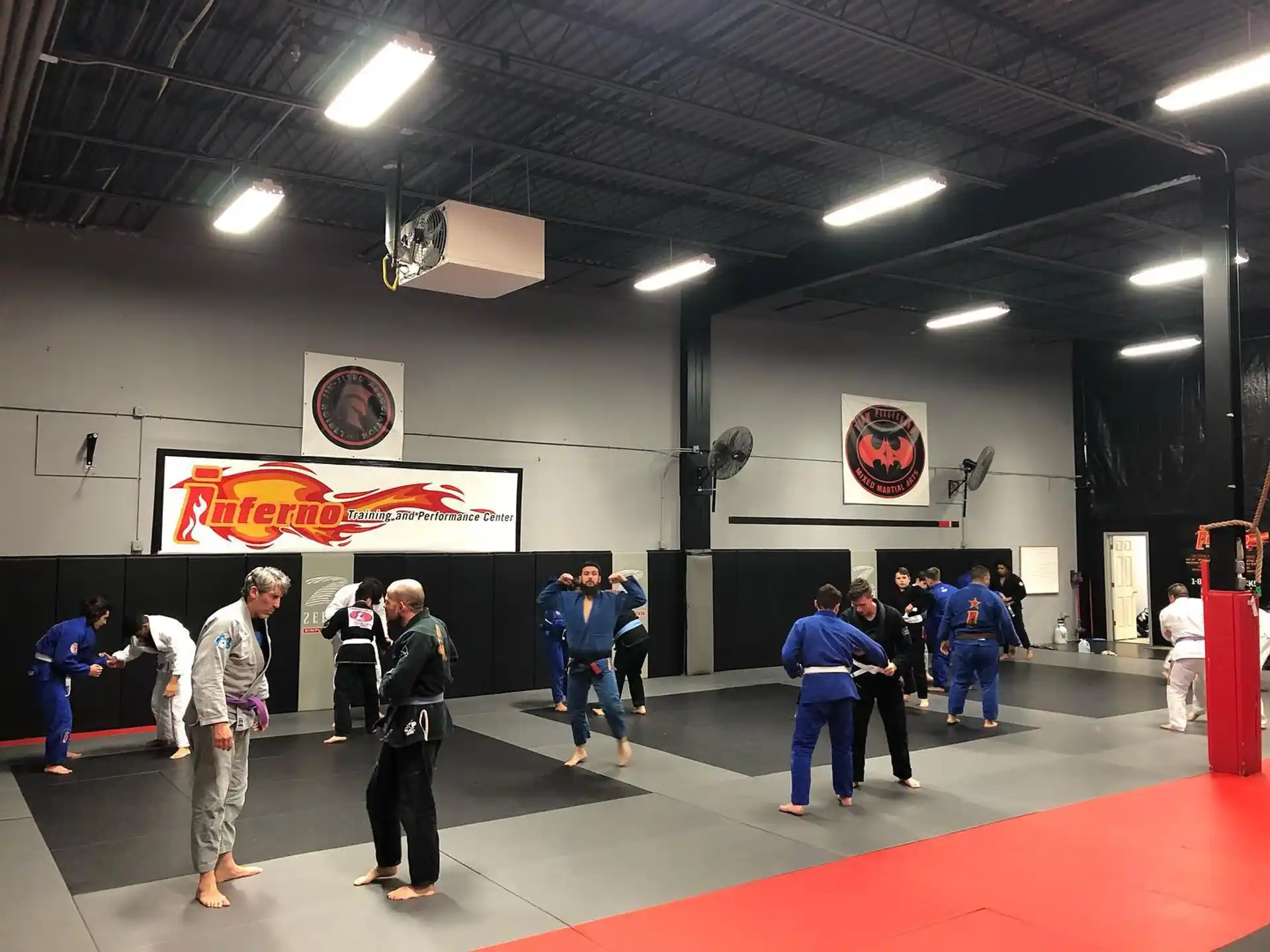 a group of people in a room