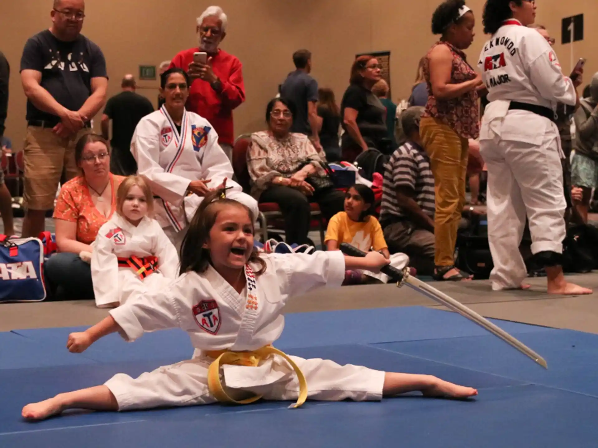 a man in a karate uniform