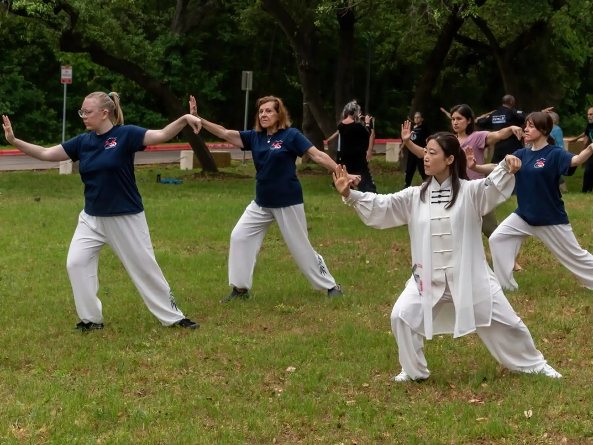 a group of people in a field