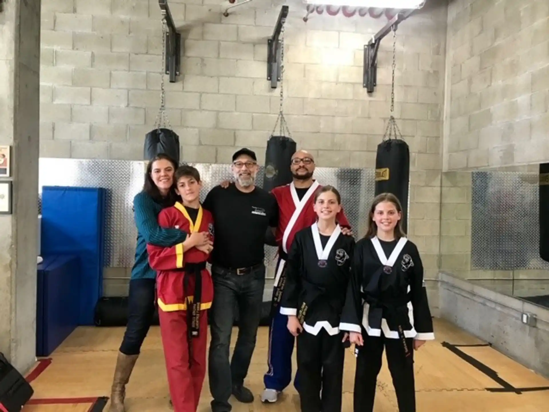 a group of people posing for a photo