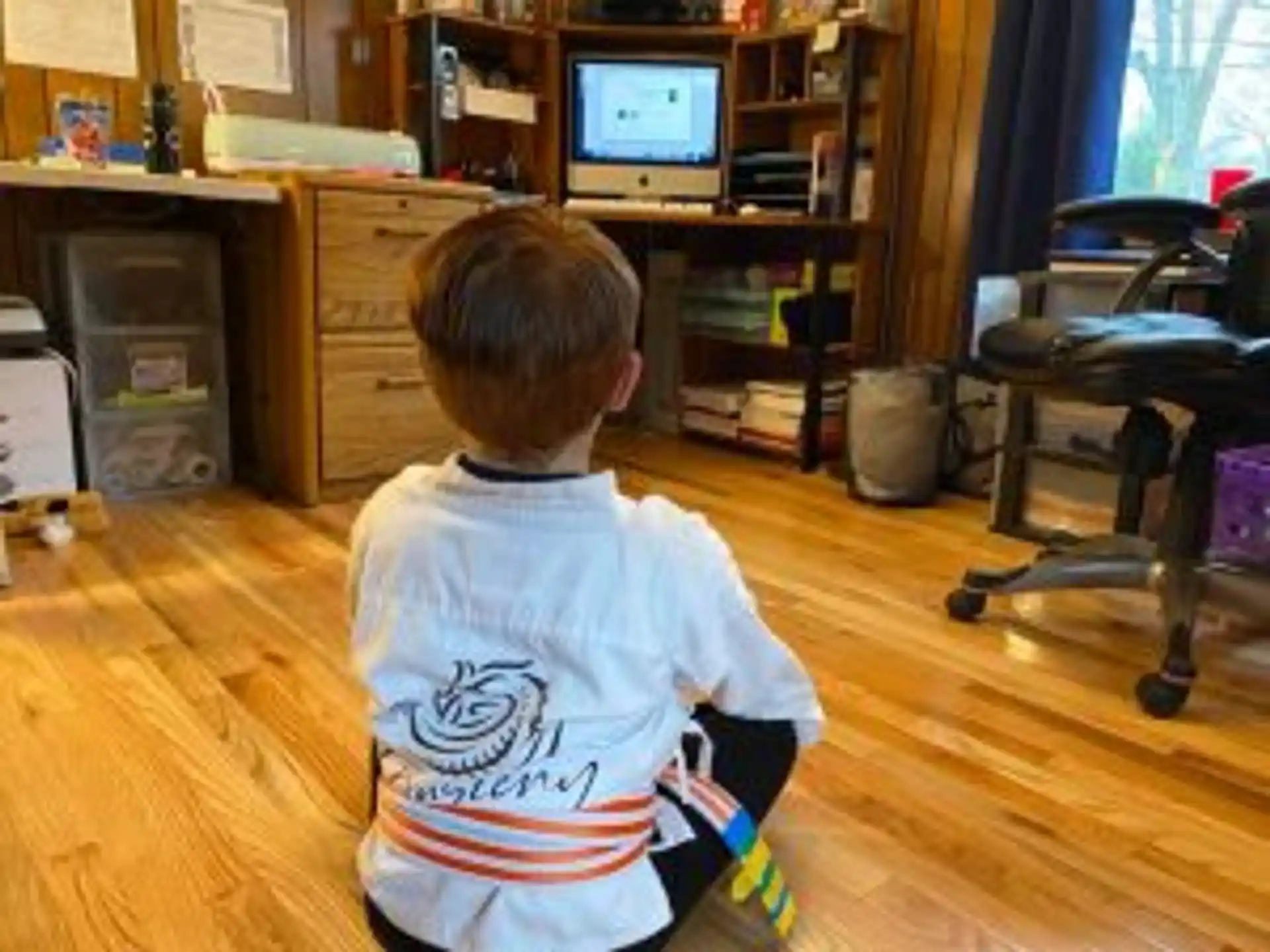 a boy playing video games