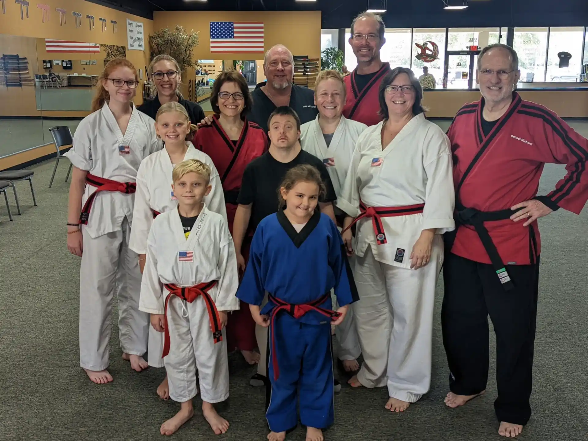 a group of people posing for a photo