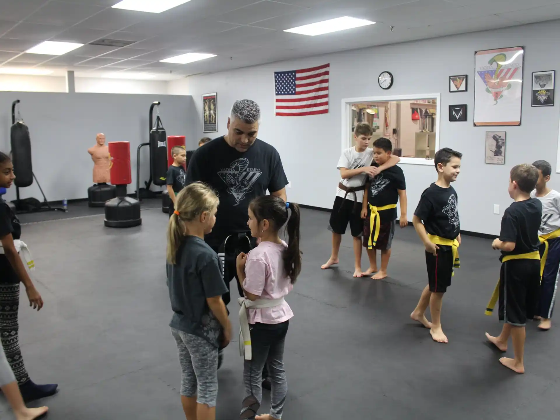 a group of children in a classroom