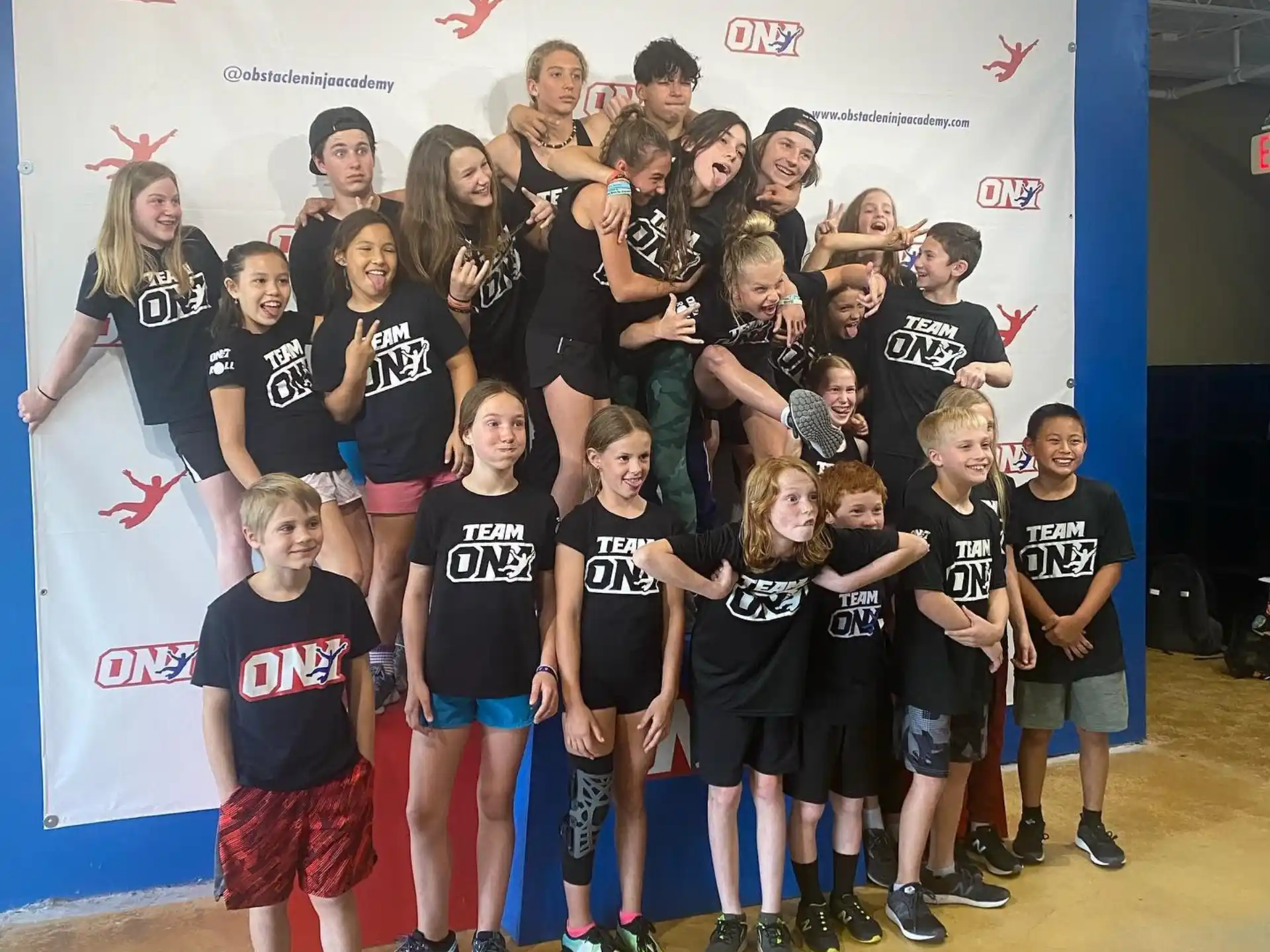 a group of people posing for a photo