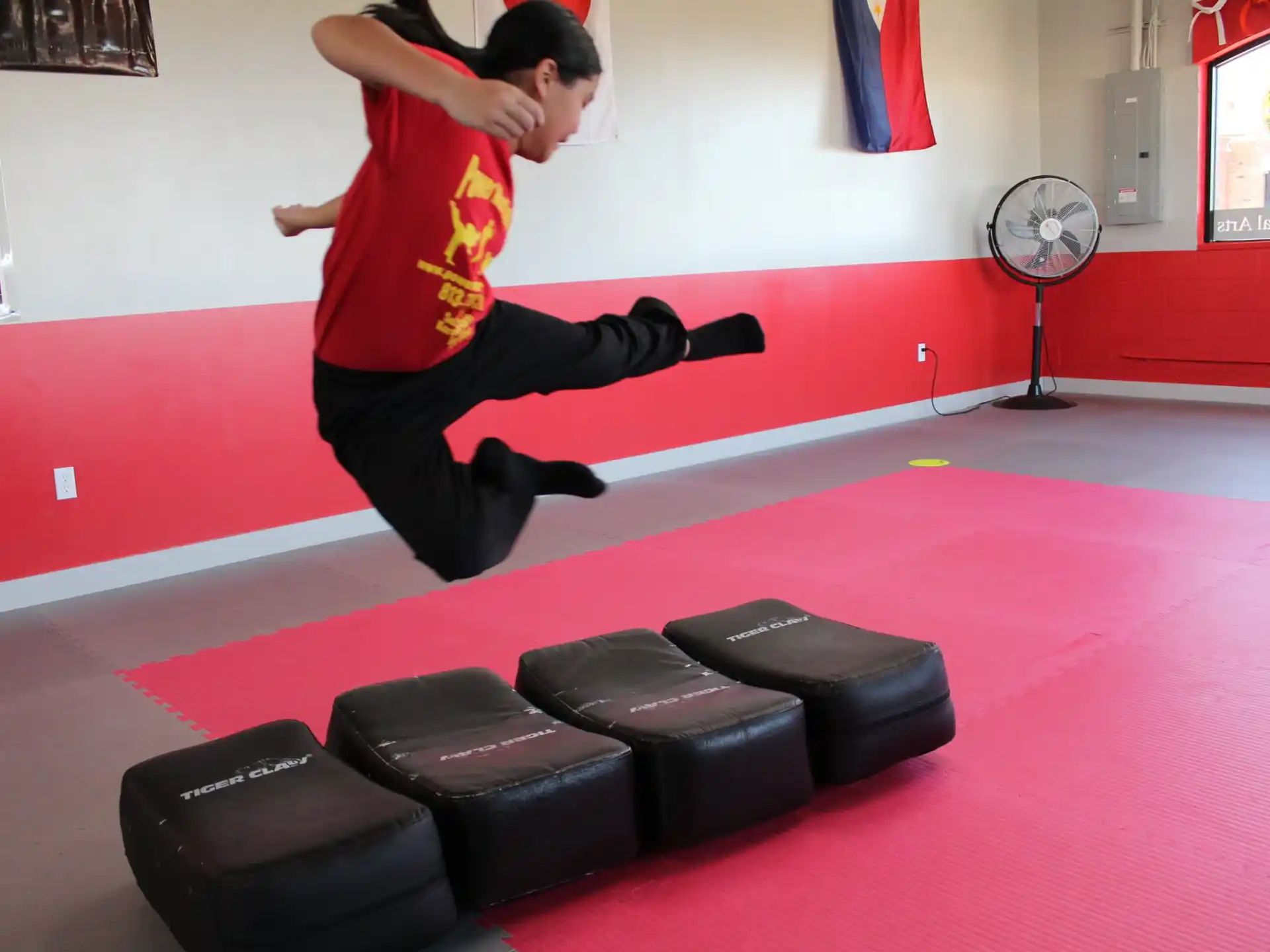 a person jumping in the air